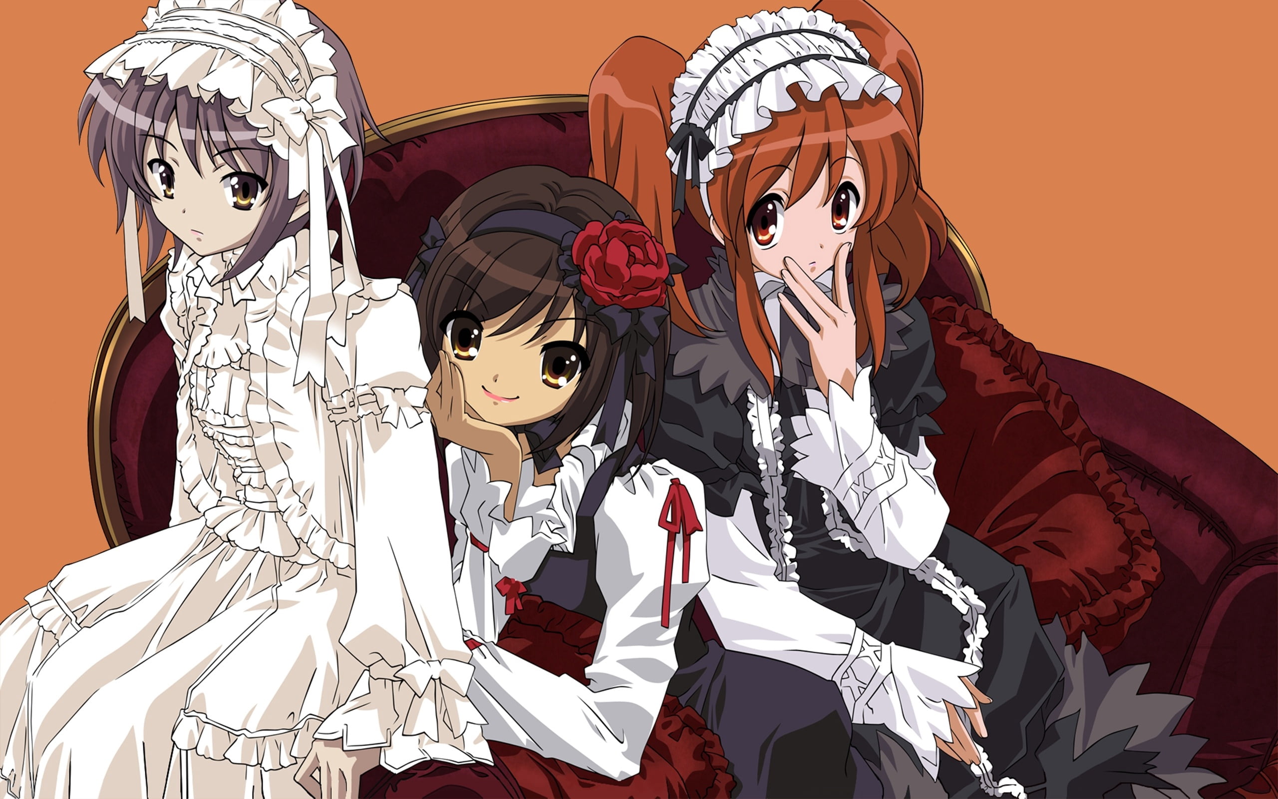 dress, girls, human representation, arts culture and entertainment, indoors, traditional clothing, sitting, females, mask, bed, costume, image, child, 2K, HD Wallpaper