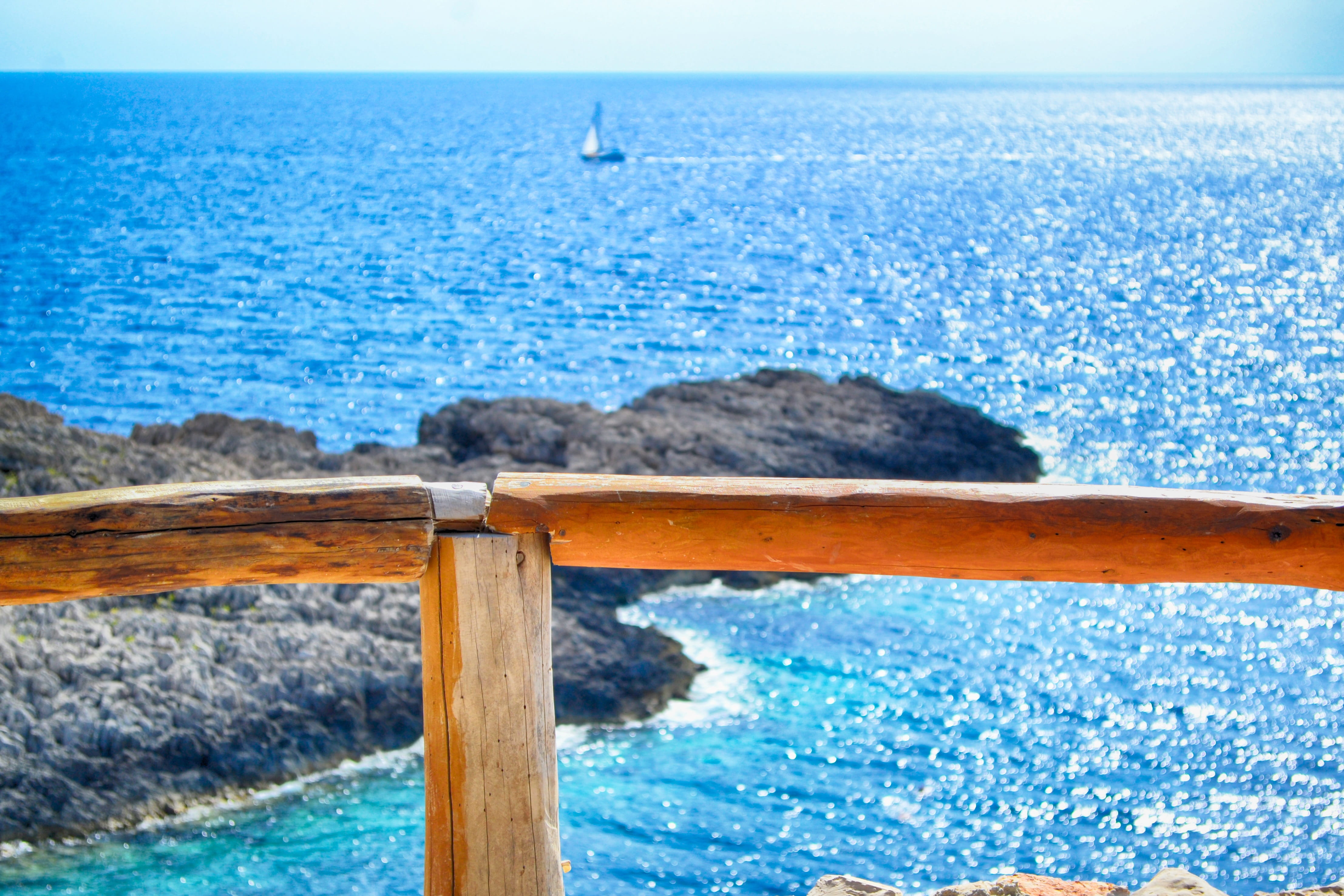 greece, horizon, boat, water, calm, blue, outdoor, wood - material, island, wave, scene, korakonisi, mediterranean, nature, paradise, sky, 4K, sea, day, HD Wallpaper