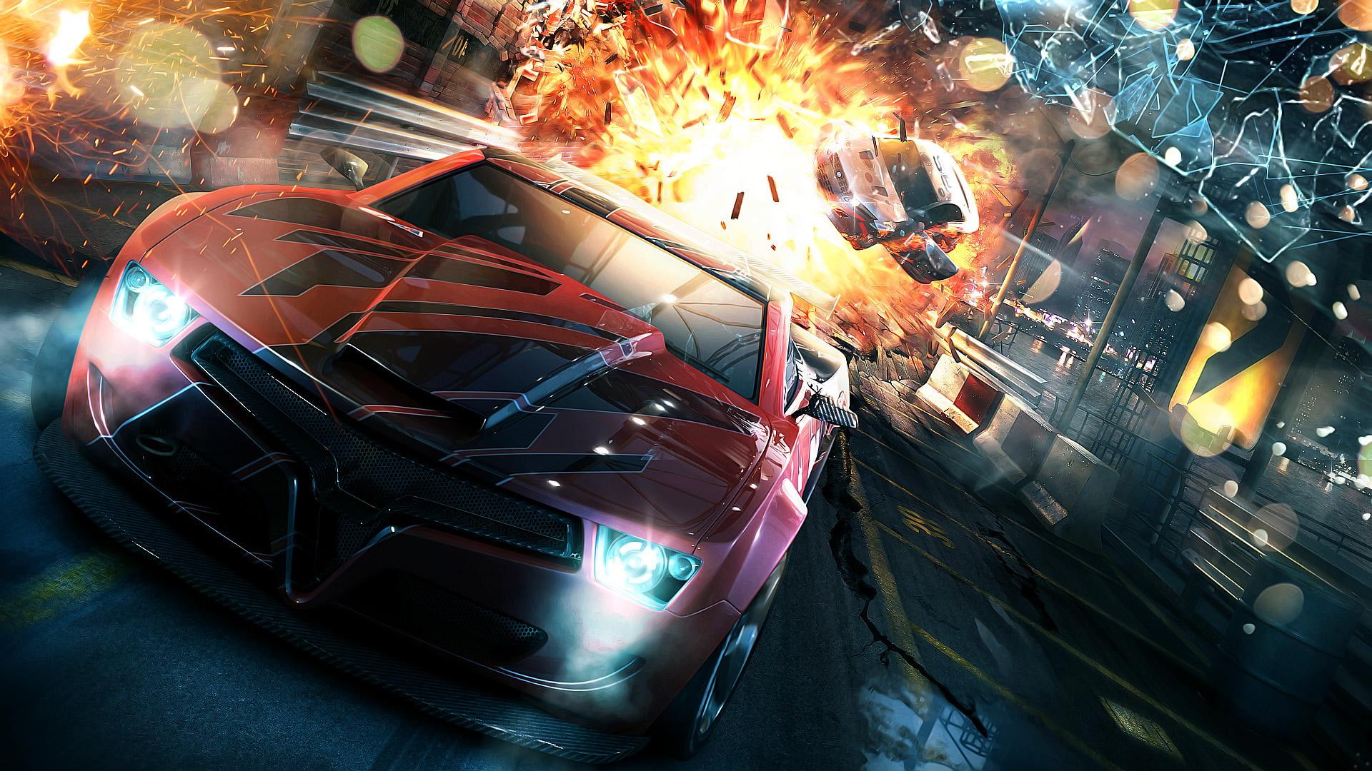 splitsecond, hd, full hd, full, boom, 1080p, 1080P, explosion, game, city, race, cars, HD Wallpaper