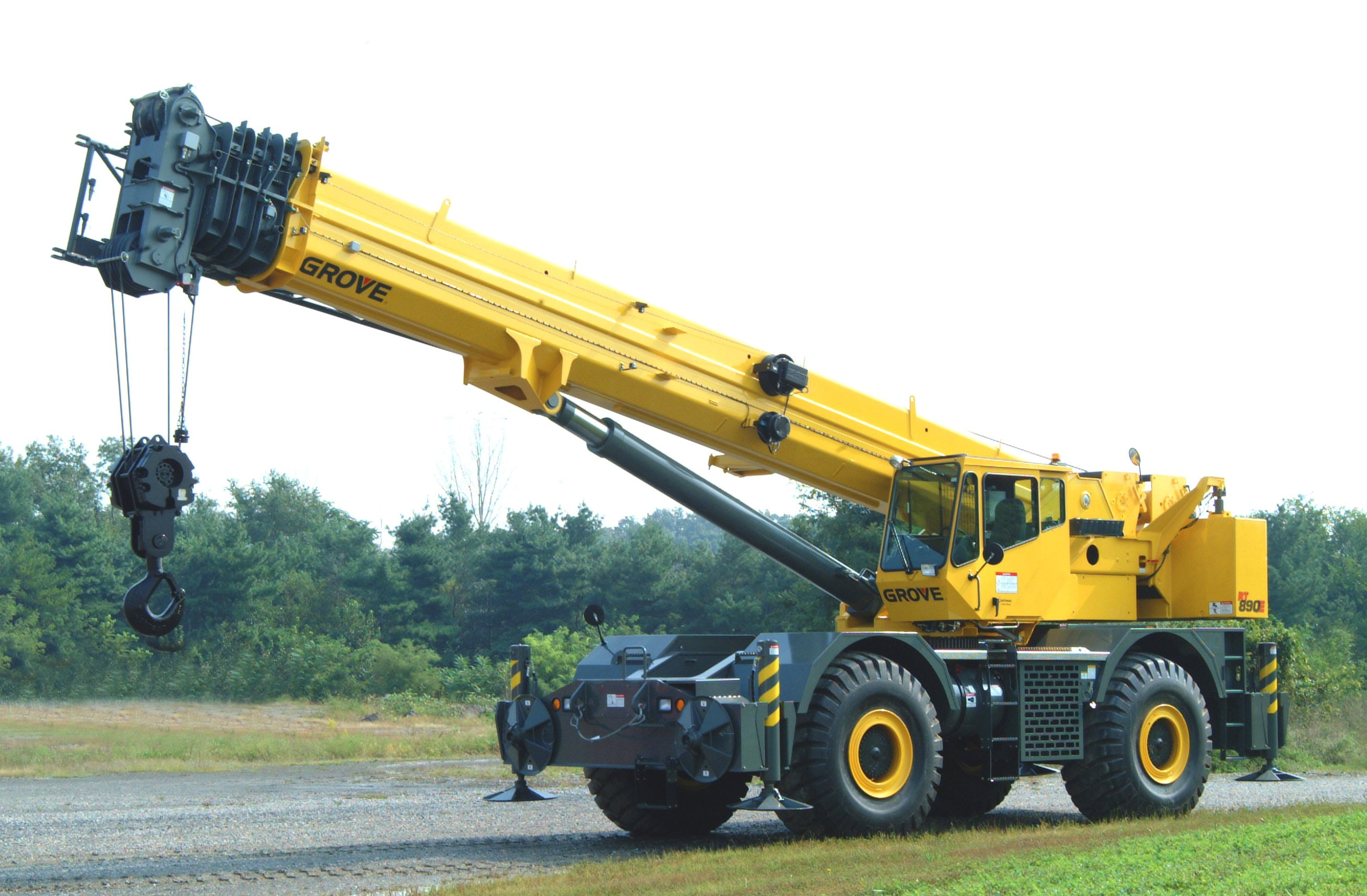 crane, cranes, semi, 2K, truck, mobile, tractor, ariel, boom, construction, HD Wallpaper