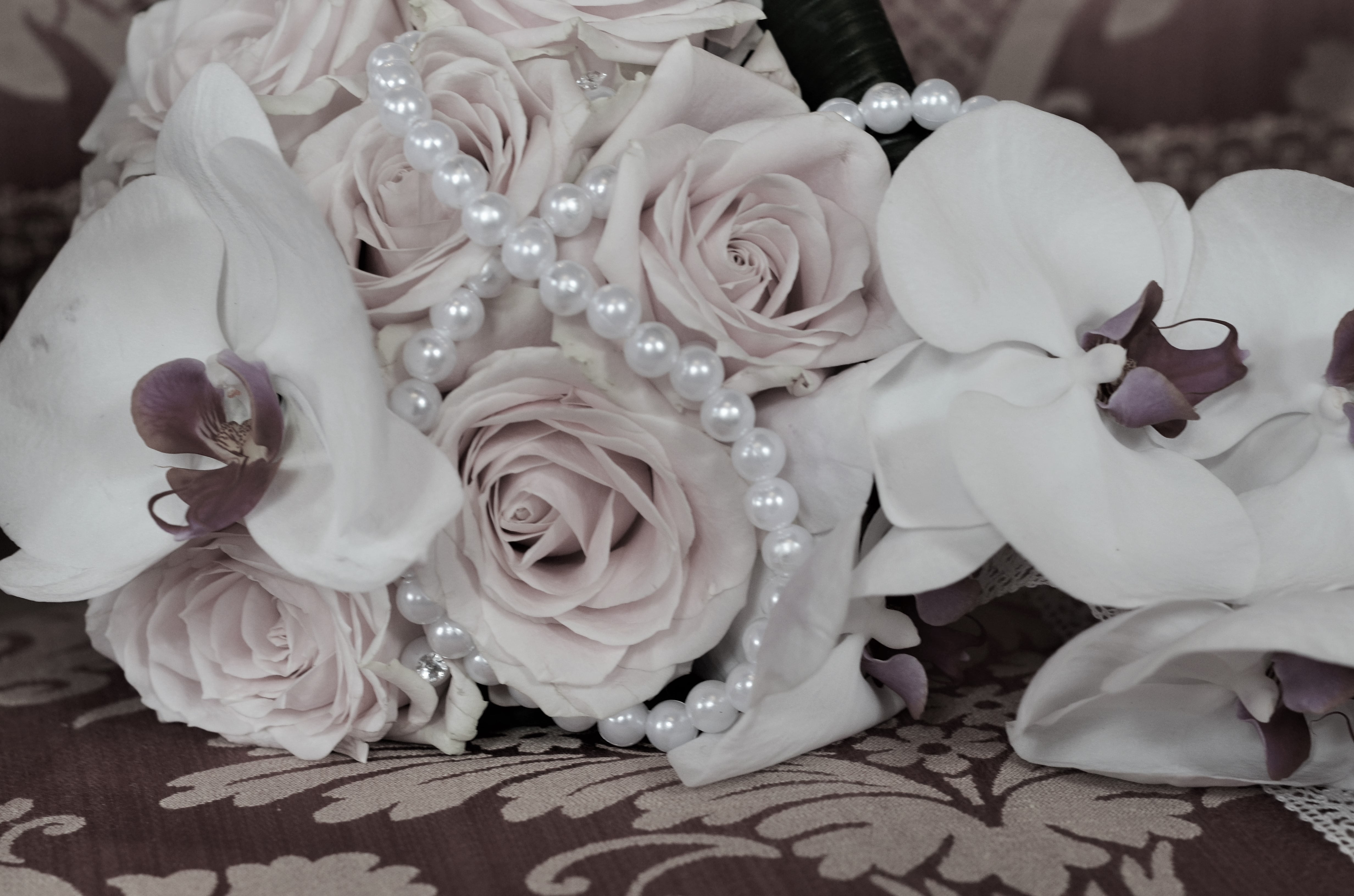 purity, commitment, flowering plant, pink, 4K, wedding, bride, no people, florist, rose, plant, flower head, beauty in nature, floral composition, happiness, HD Wallpaper