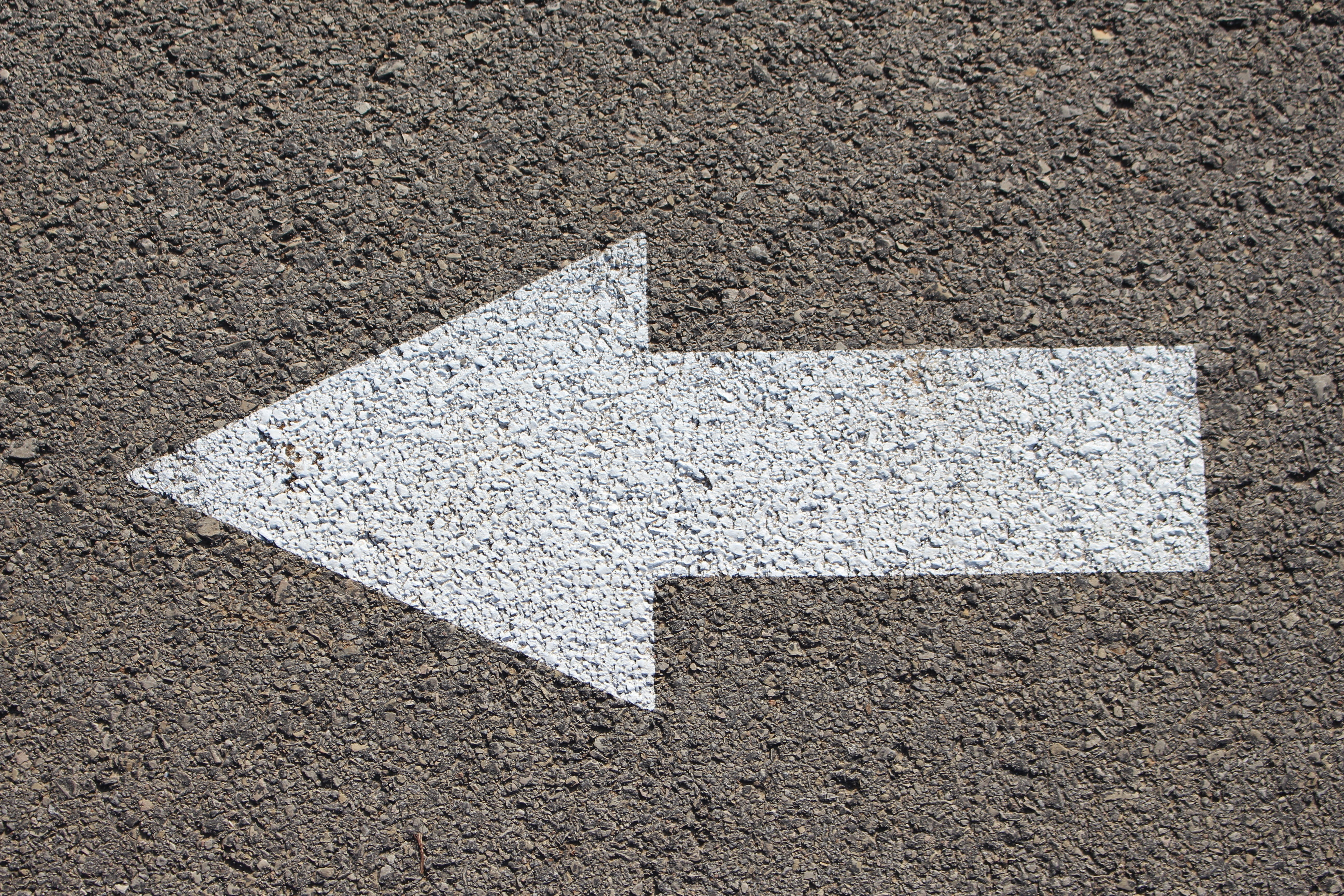 5K, day, blacktop, straight, white, sign, close-up, city street, transportation, asphalt, white color, ground, surface, arrow symbol, city, arrow, street, HD Wallpaper