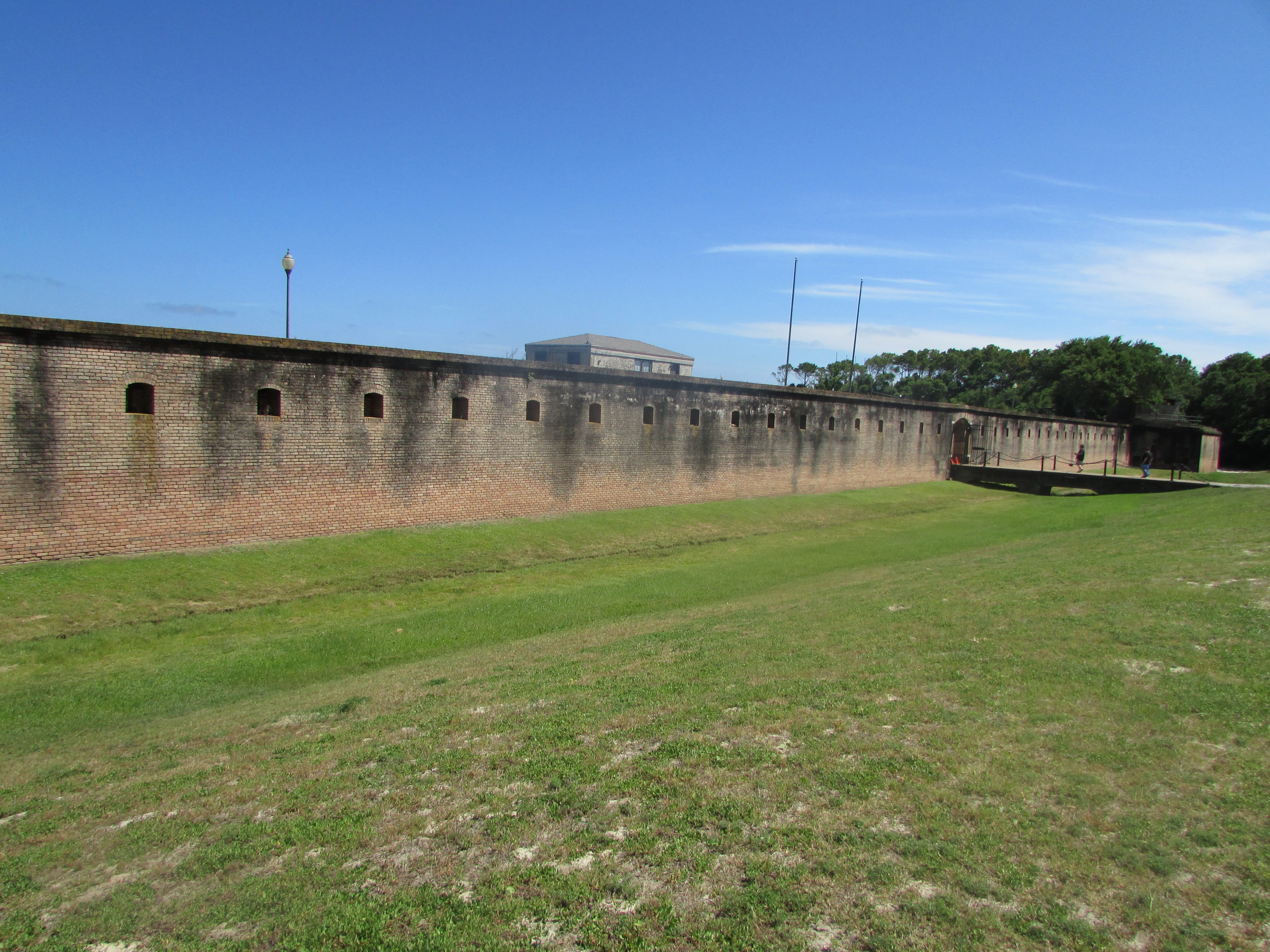 environment, nature, building, cloud - sky, history, grass, plant, architecture, no people, built structure, fort gaines, Fort Gaines, prison, day, Dauphin Island, HD Wallpaper