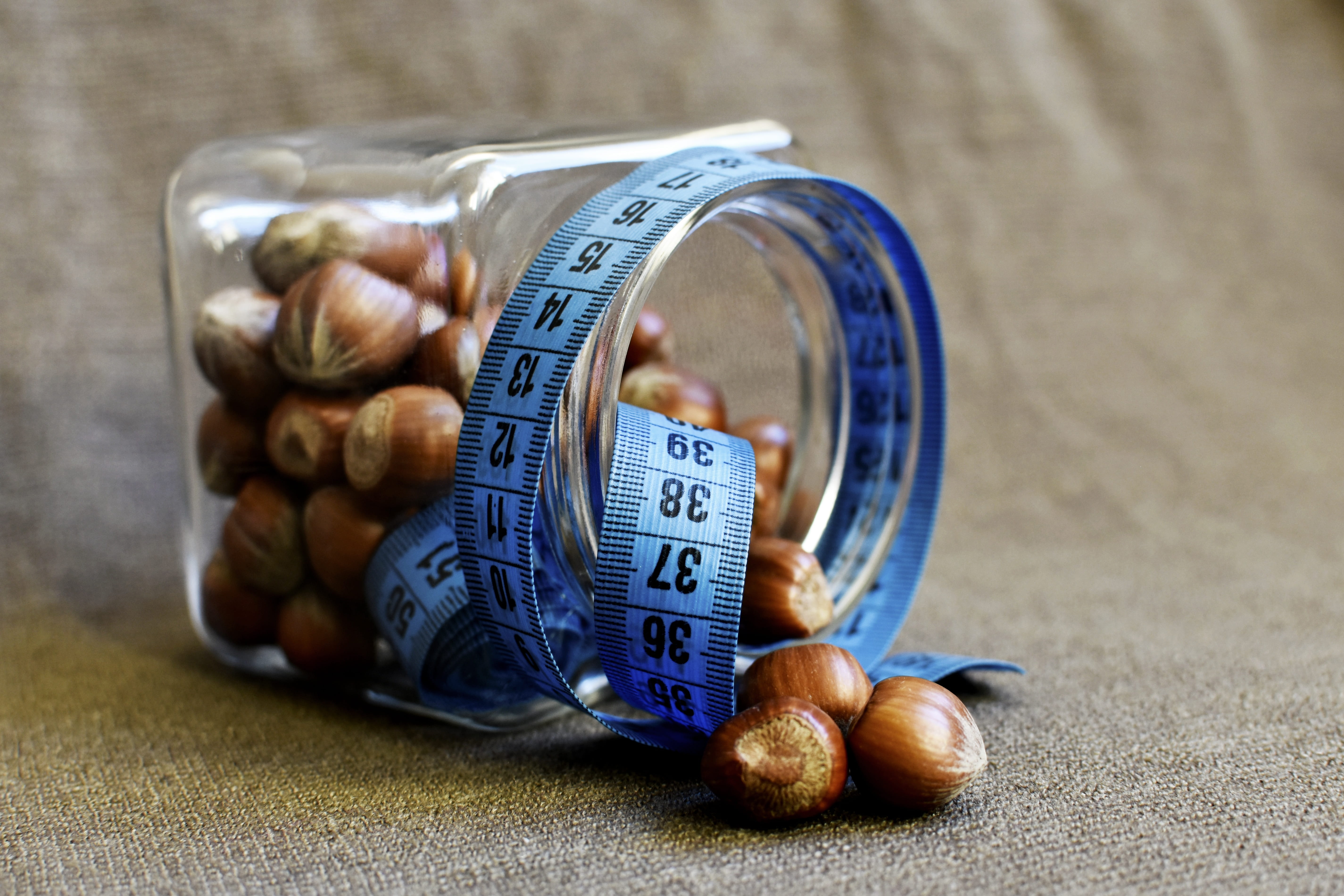 lifestyle, text, weight loss, blue ruler, selective focus, container, number, fitness, slimming, no people, brown, jar, healthy food, shape, food, table, HD Wallpaper