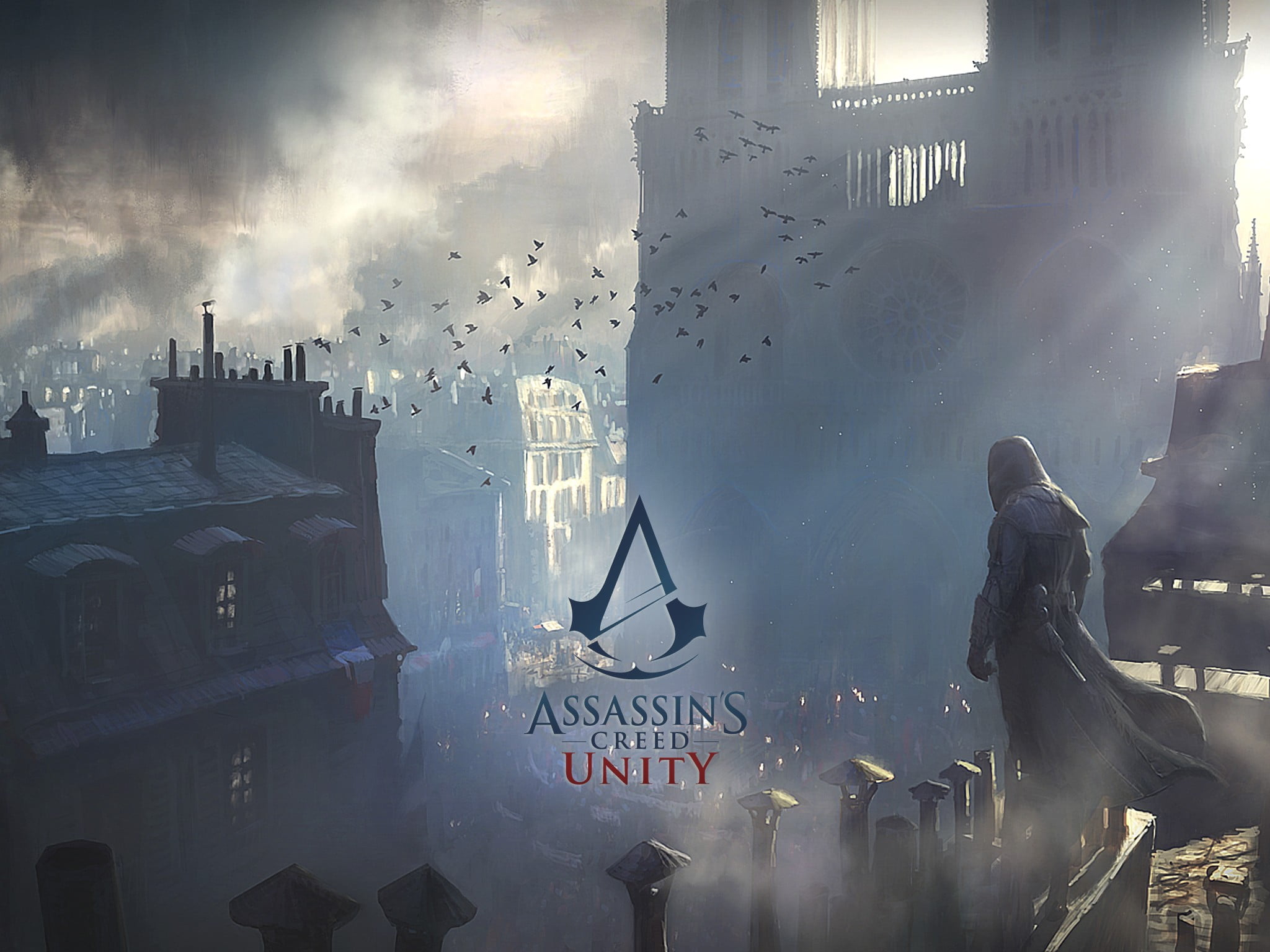 men, creed, building exterior, digital composite, adult, city, communication, Assassins Creed, waist up, assassin, built structure, smoke - physical structure, HD Wallpaper