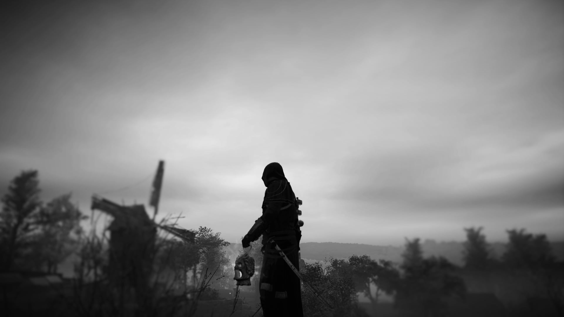 field, 1080P, tree, black, adult, men, women, tranquility, three quarter length, silhouette, land, Assassins Creed, child, s, Assassins Creed Unity: Dead Kings, HD Wallpaper