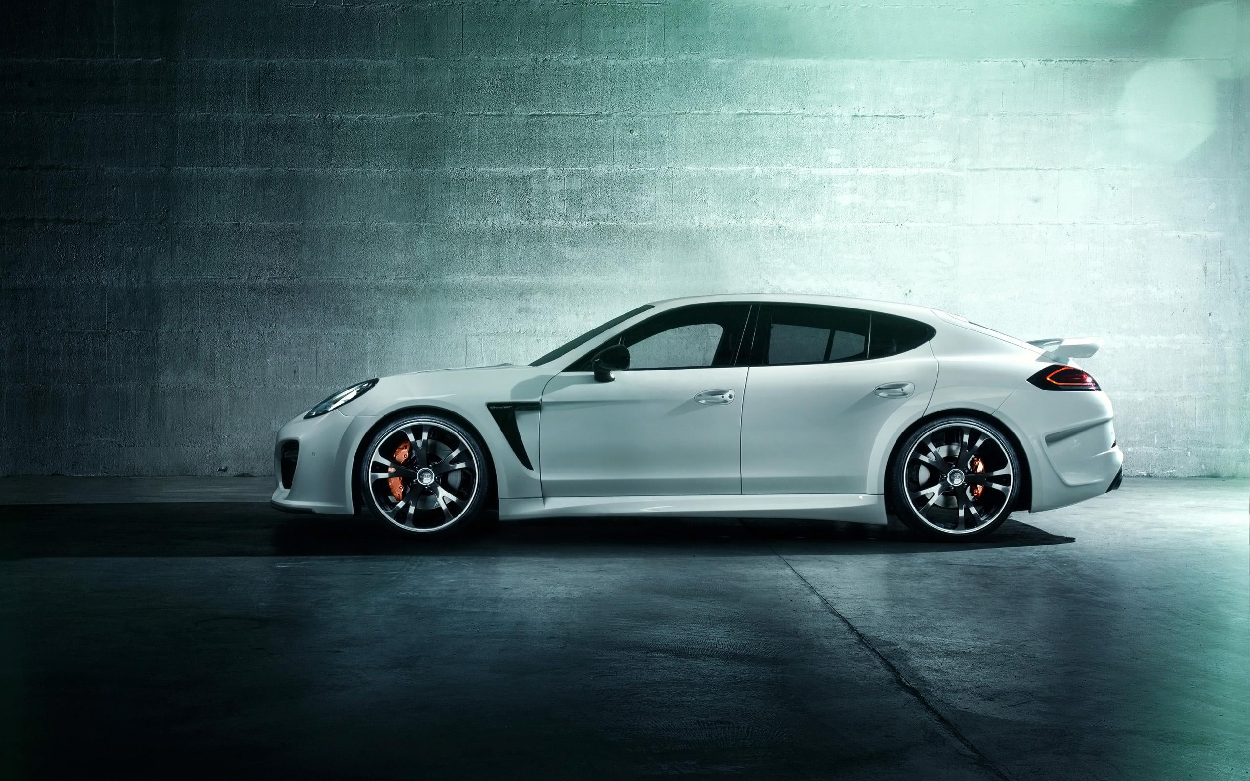 2014, porsche, techart, white, cars, grandgt, sedan, 2K, turbo, panamera, HD Wallpaper