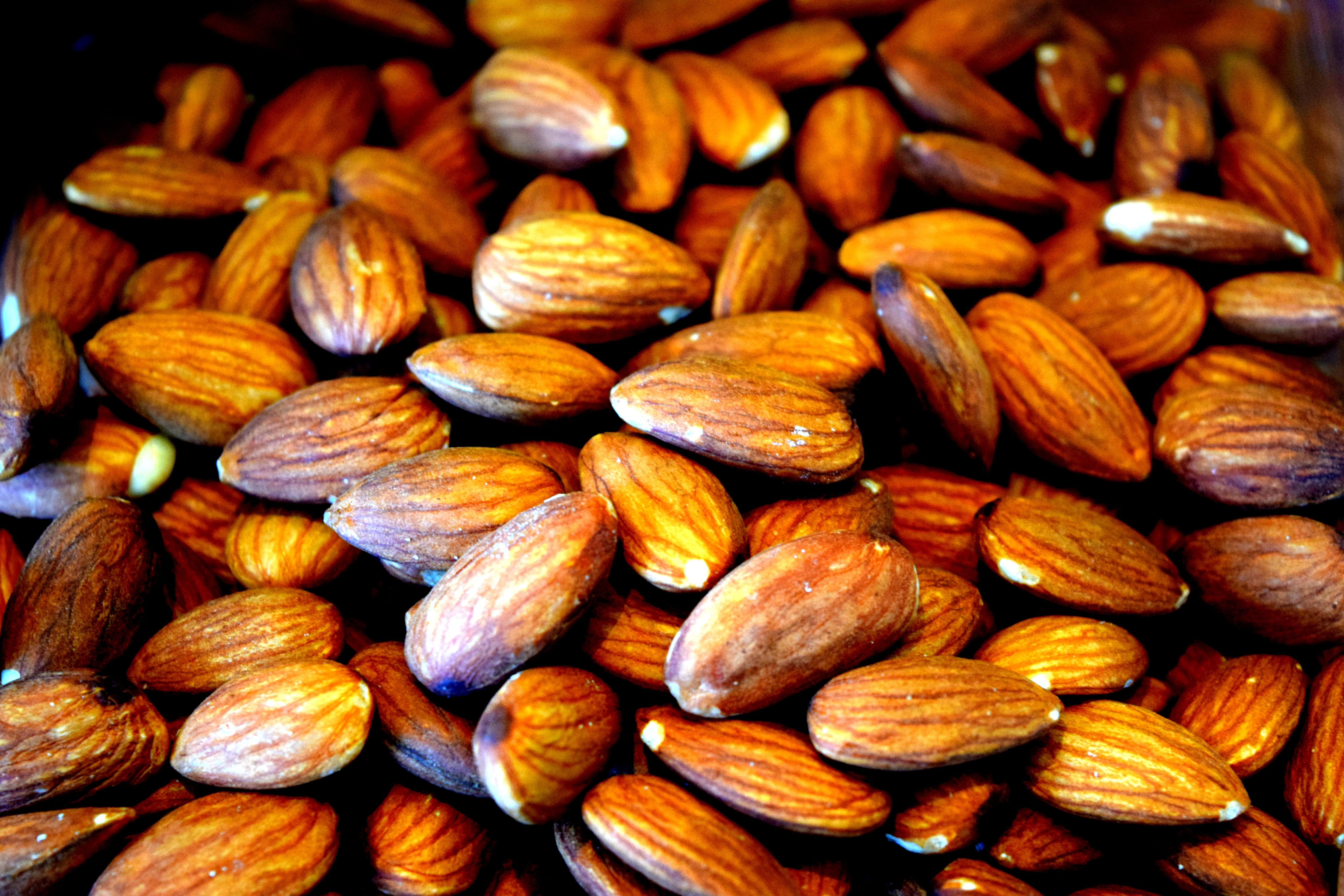 full frame, Snack, dry, freshness, large group of objects, lot, detail, Almonds, diet, Food, no people, backgrounds, 5K, food and drink, still life, heap, HD Wallpaper