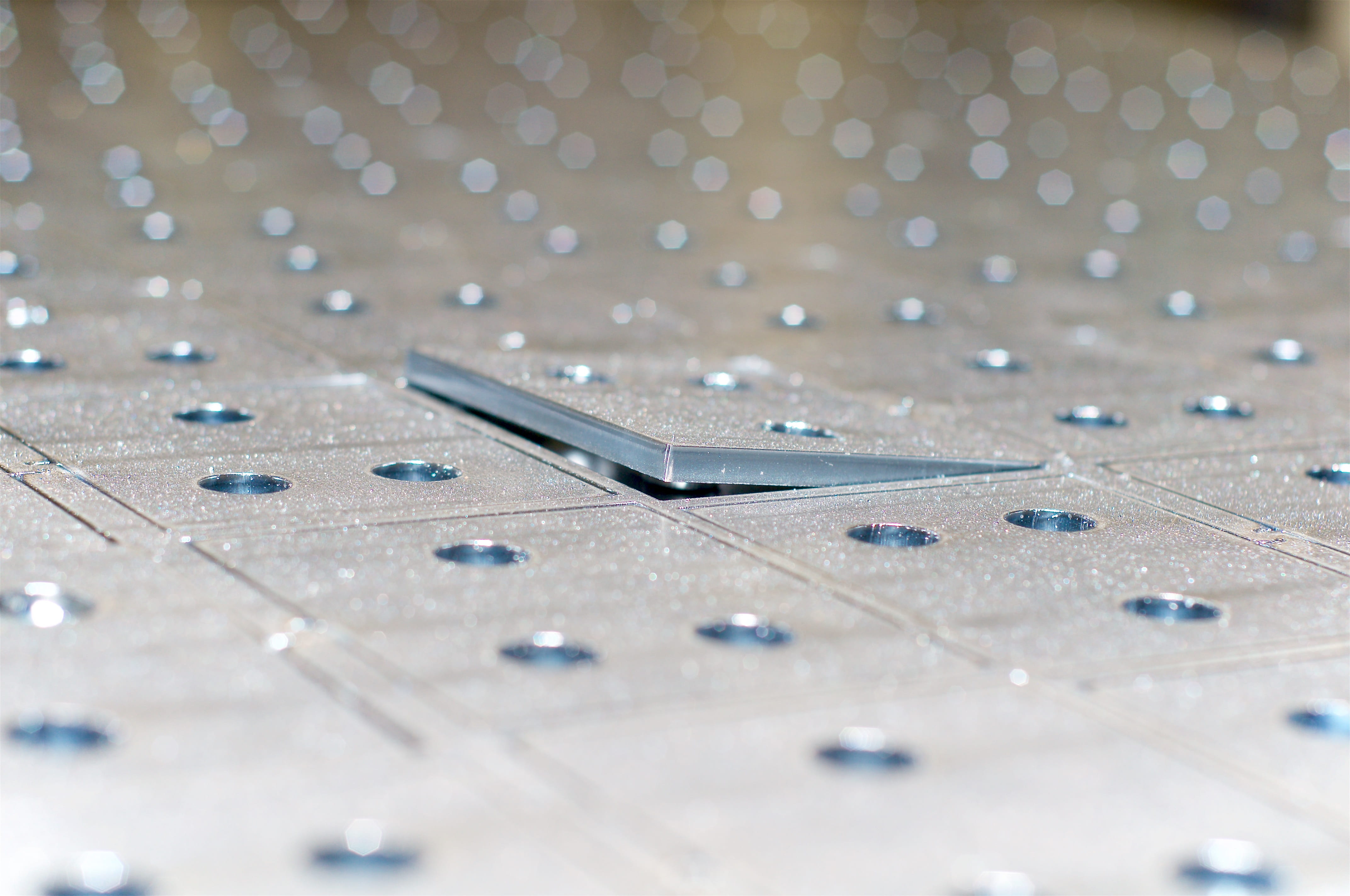 copy space, holes, wireless technology, backgrounds, shape, innovation, connection, geometric shape, communication, sheet metal, pattern, selective focus, HD Wallpaper