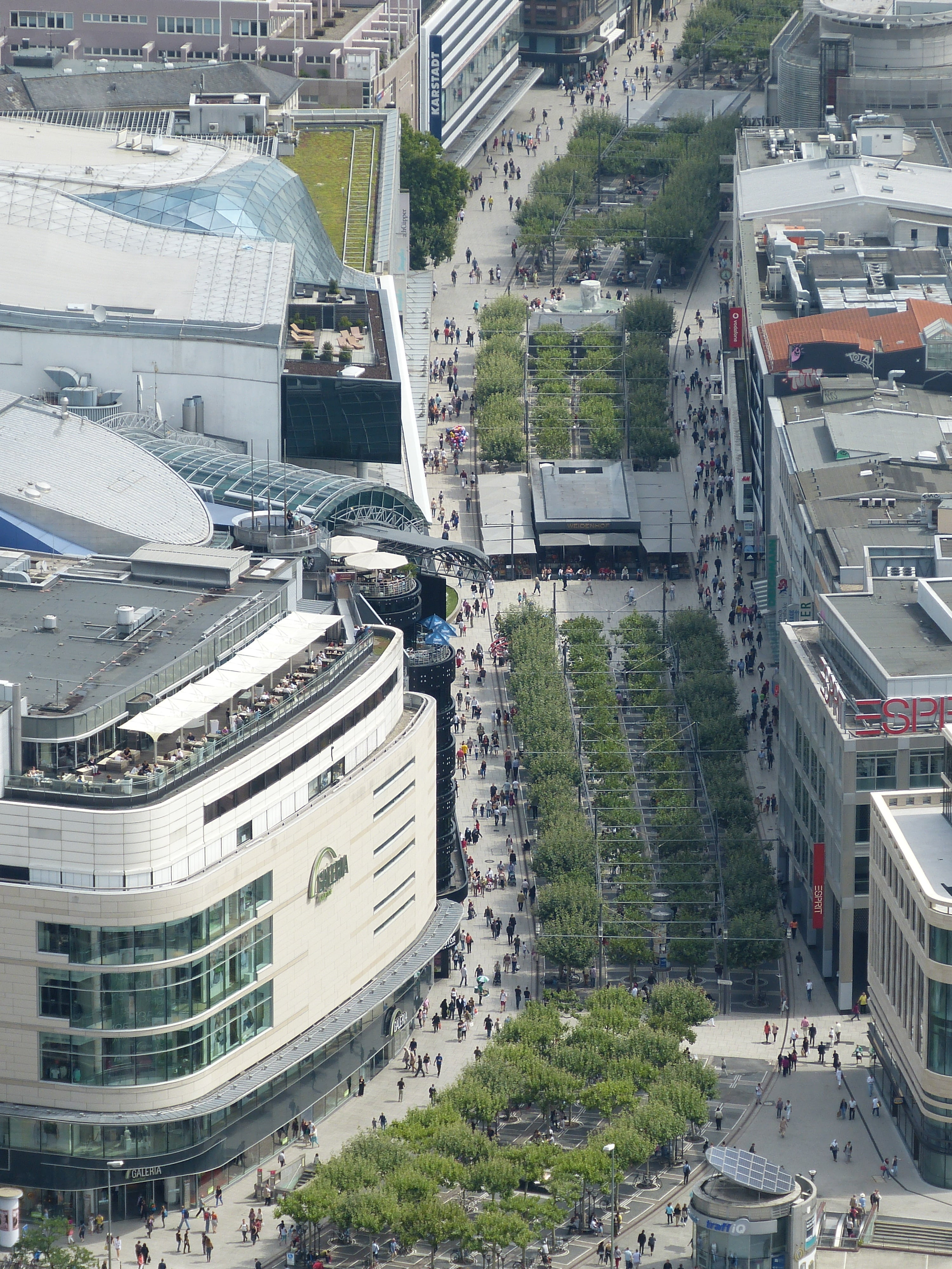 high angle view, frankfurt, motor vehicle, shopping, 4K, architecture, street, outlook, car, no people, building, residential district, road, day, outdoors, Phone HD Wallpaper
