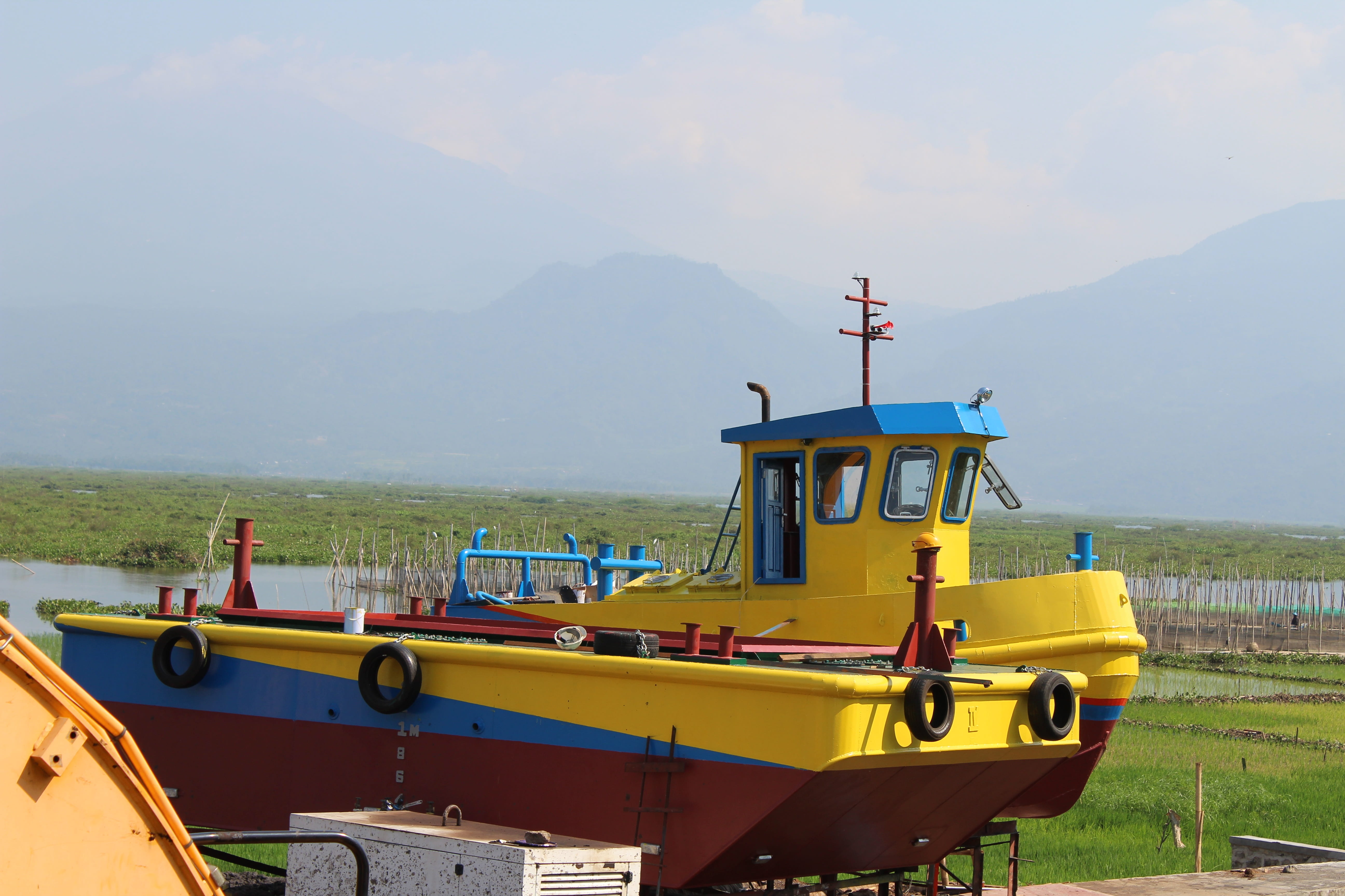 nature, moored, mode of transportation, land, mountain, mount, nautical vessel, view, no people, beauty in nature, sea, scenics - nature, the landscape, HD Wallpaper