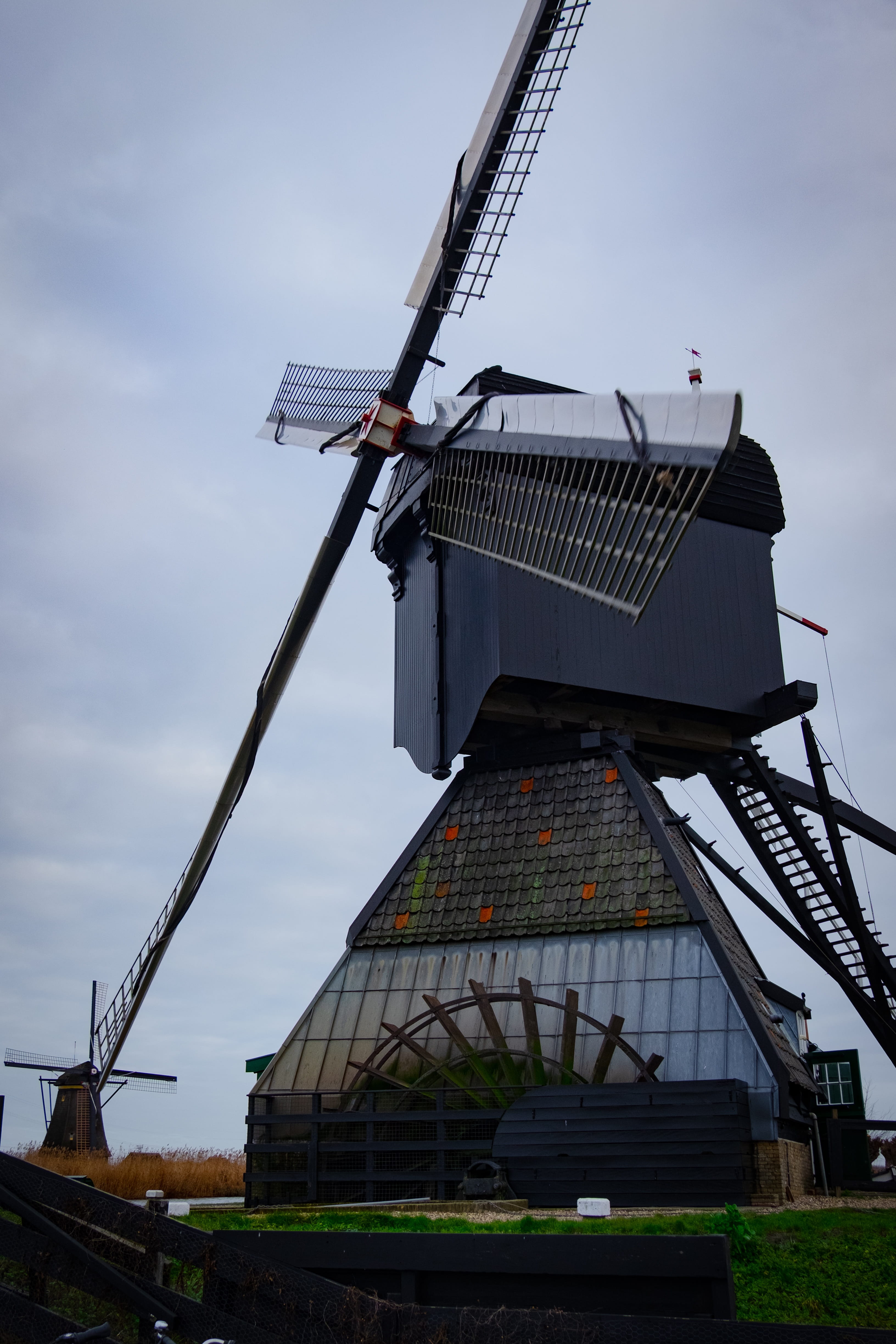 outdoors, cloud - sky, landscape, low angle view, sky, fuel and power generation, kinderdijk, nature, wind power, environmental conservation, no people, Phone HD Wallpaper