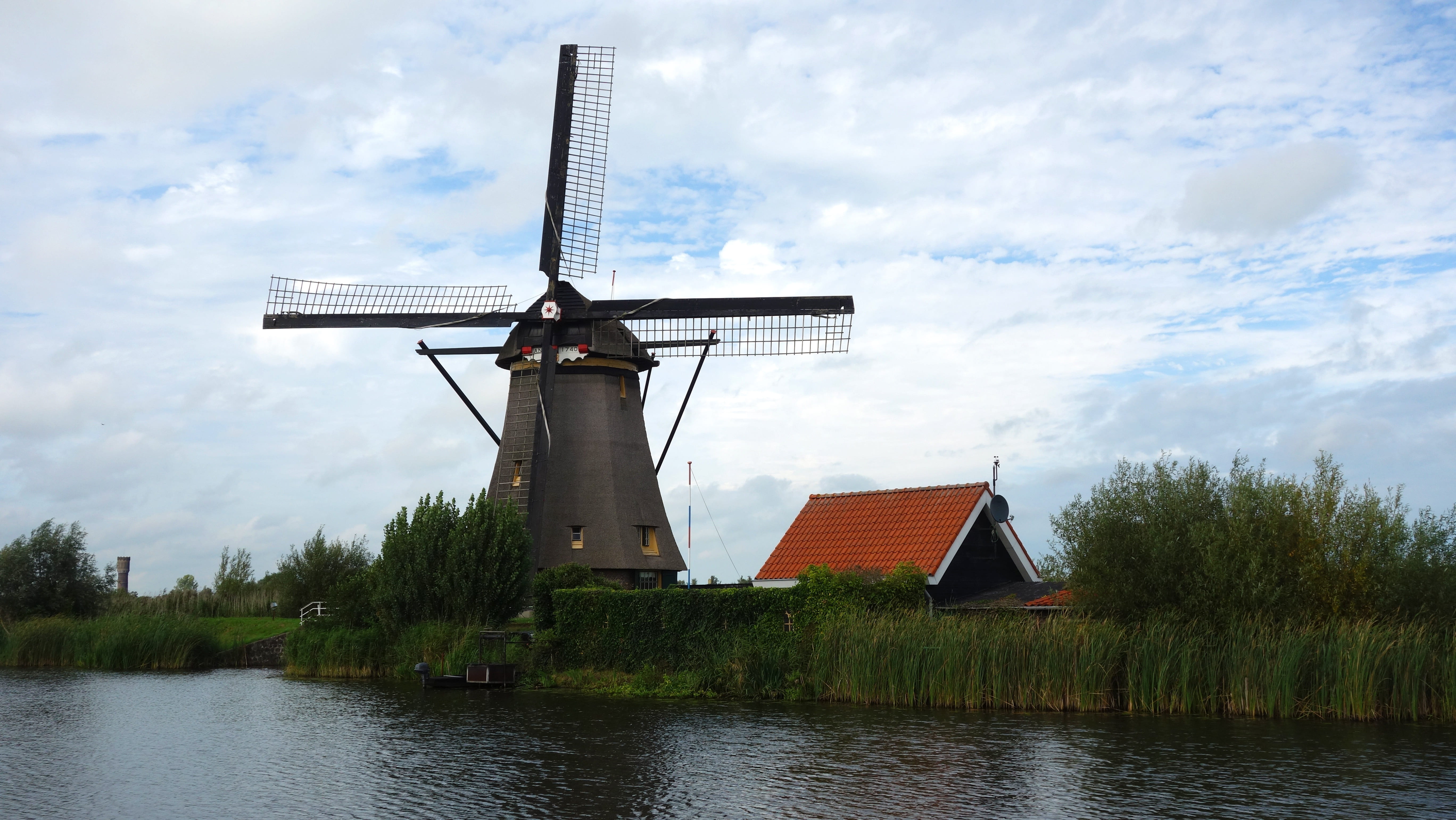 mill, tree, sustainable resources, holland, wind turbine, turbine, no people, fuel and power generation, tourism, plant, building exterior, built structure, HD Wallpaper