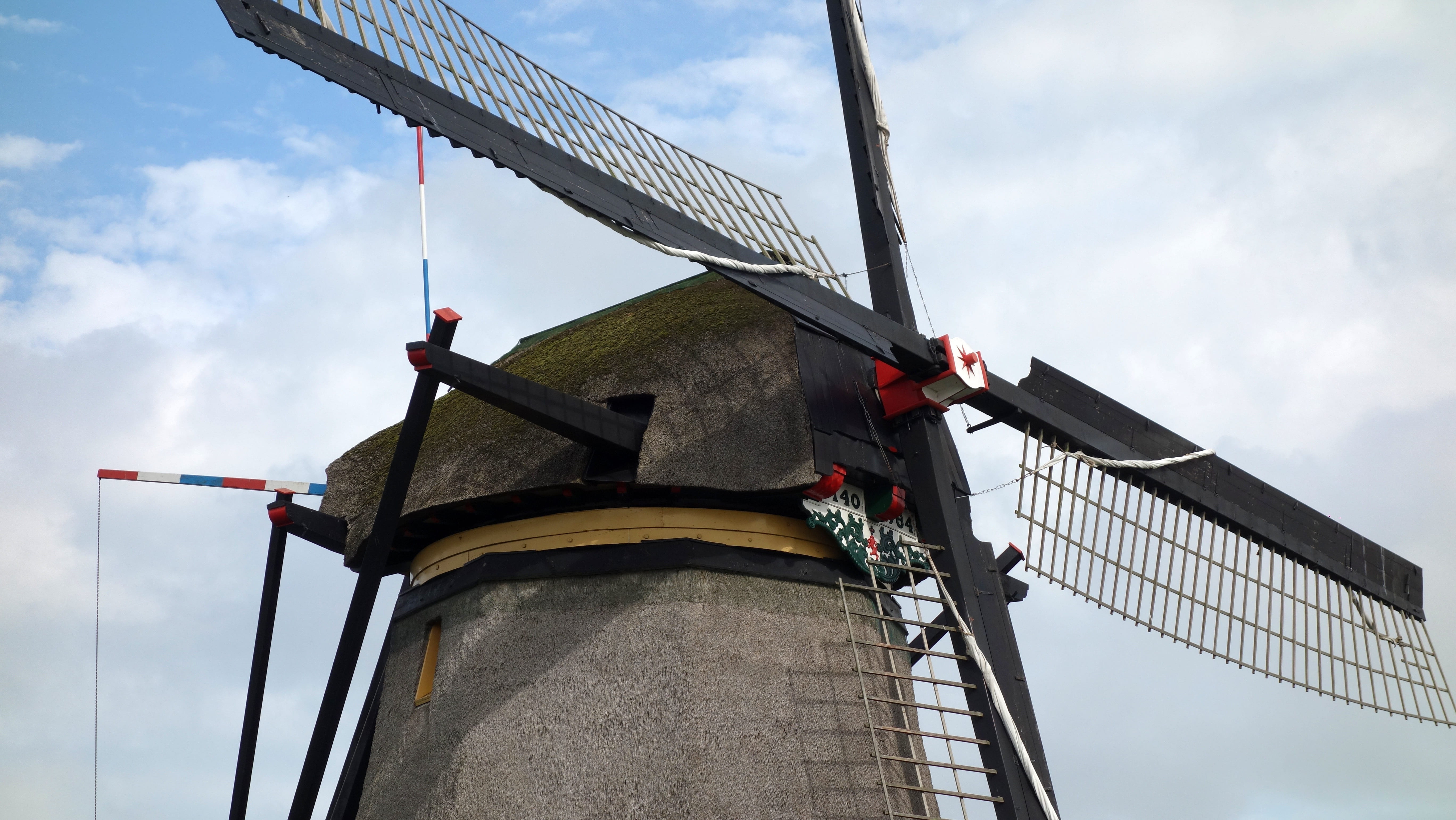 cultural heritage, sky, tourism, cloud - sky, mill, netherlands, mill detail, architecture, history, industrial equipment, traditional windmill, outdoors, HD Wallpaper