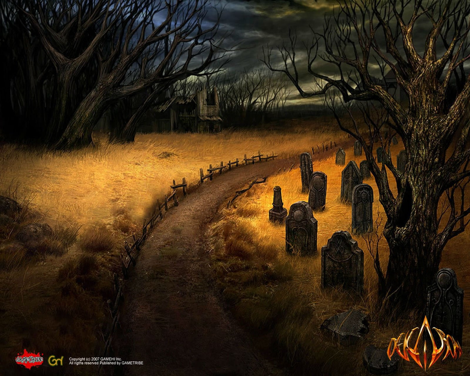 high angle view, fantasy, footpath, transportation, Medieval, tranquil scene, ages, mmo, grass, shadow, dekaron, 2moons, Grave, plant, tranquility, night, HD Wallpaper