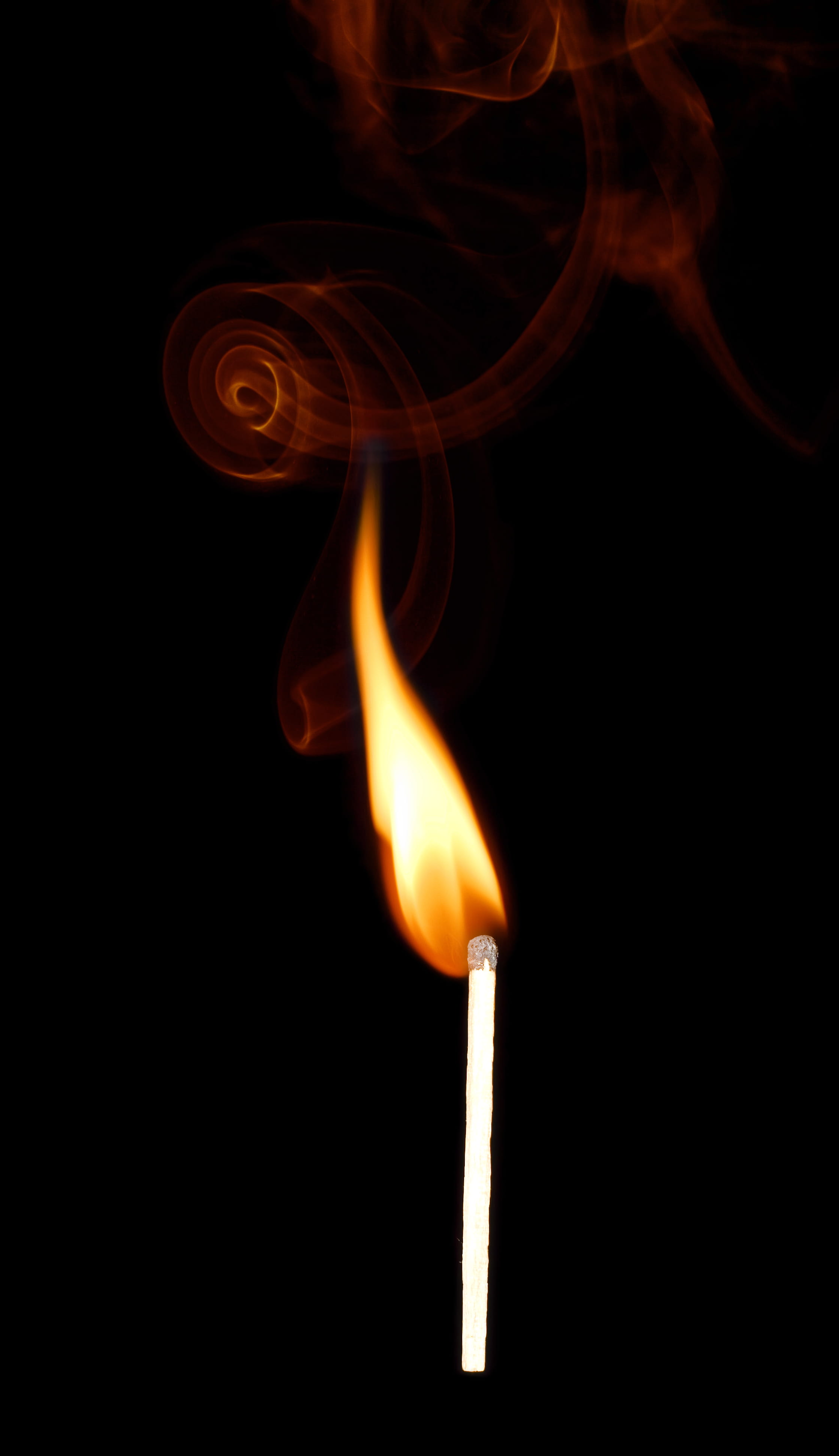burning, fire, abstract, dark, glowing, fire - natural phenomenon, heat - temperature, black, torch, close-up, flaming, studio shot, 4K, bright, no people, Phone HD Wallpaper