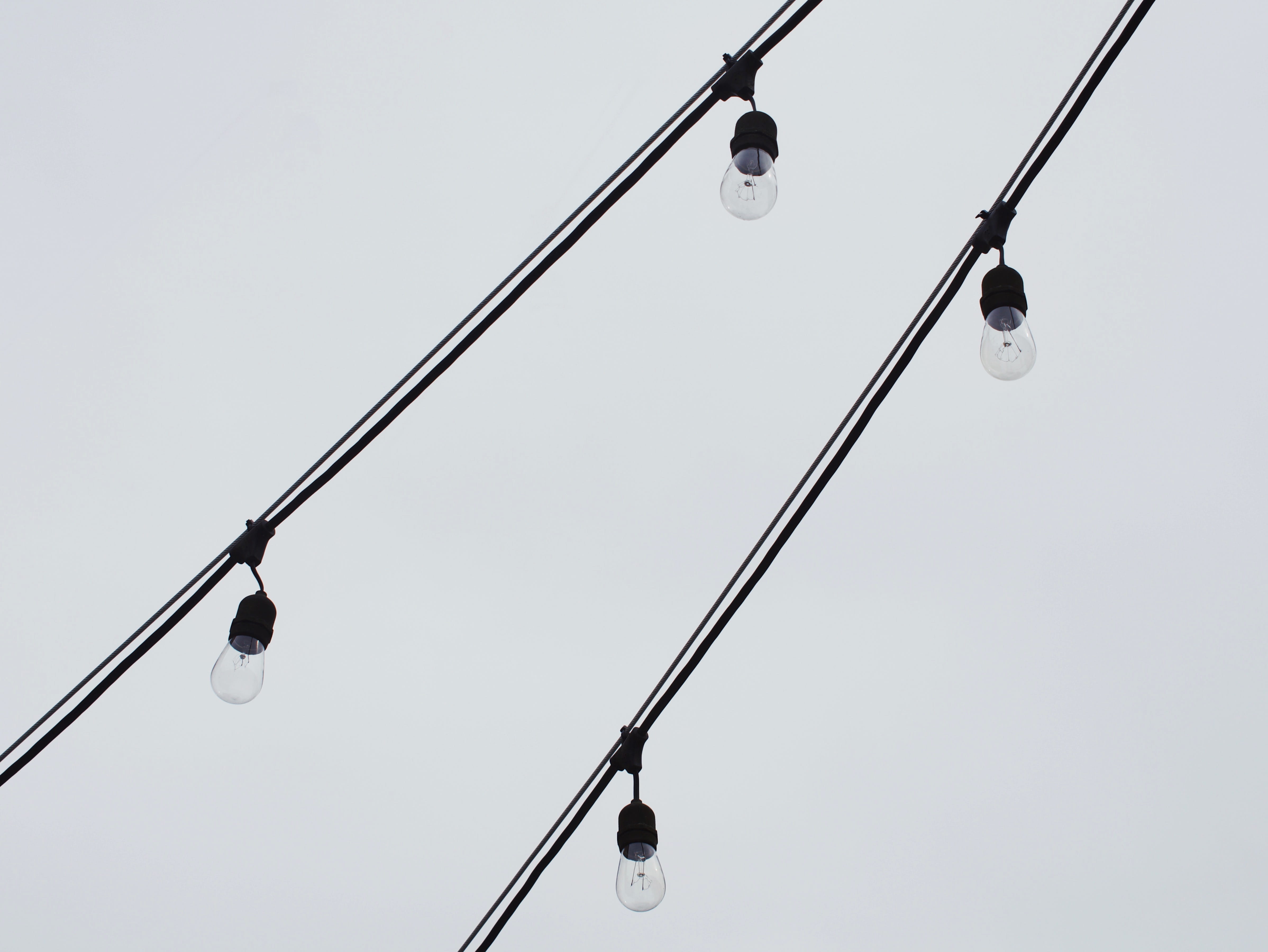 lightbulb, electricity, lighting equipment, wire, headlight, hanging, electrical equipment, street light, metal, low angle view, nature, symbol, cable, HD Wallpaper