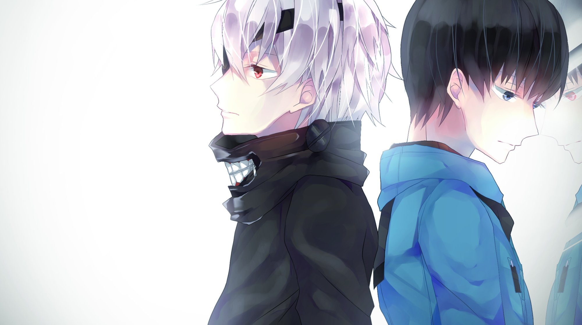 kushu, back, kaneki, ken, reflection, mask, tokyo, 1080P, HD Wallpaper