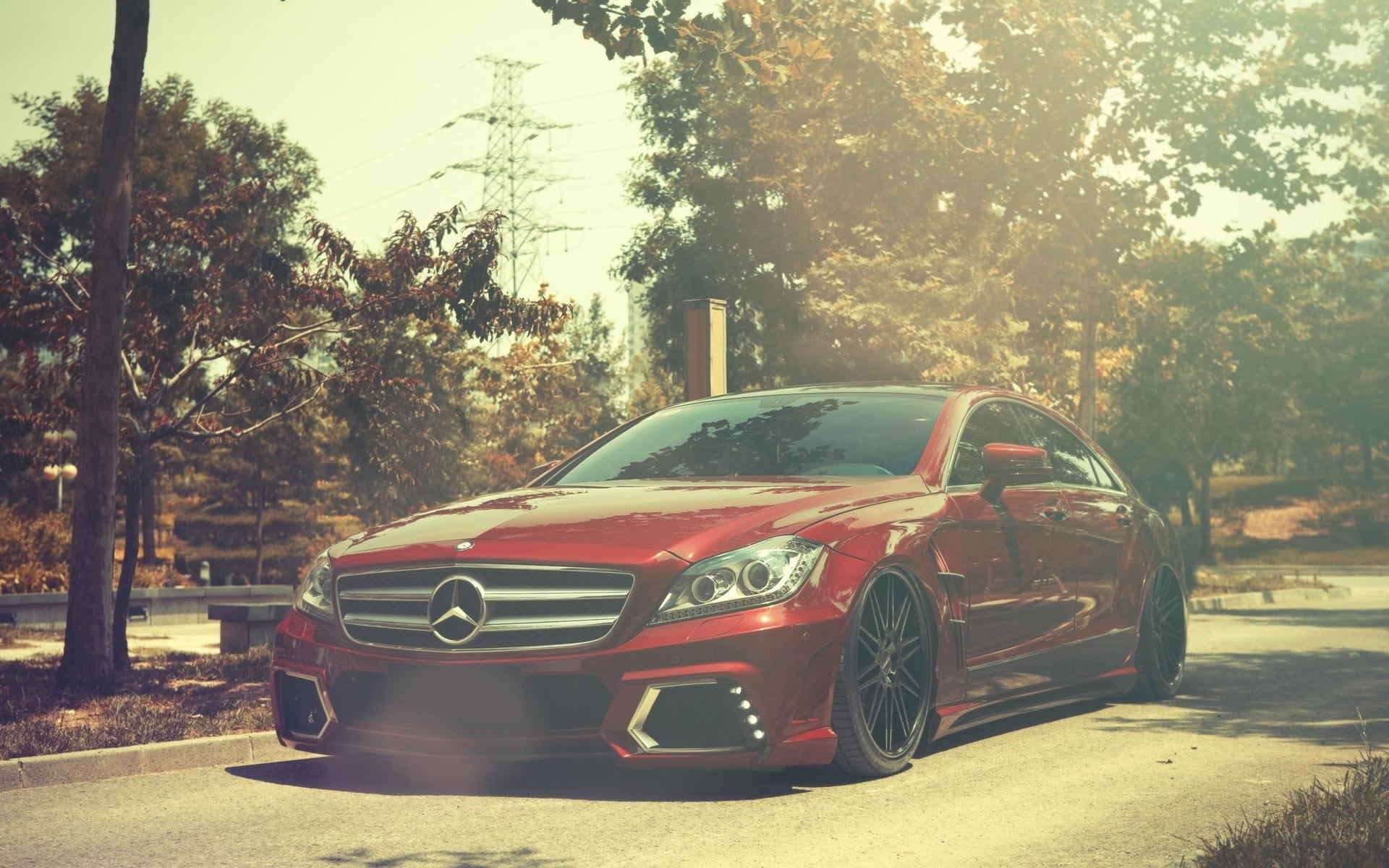 stationary, benz, plant, Mercedes-Benz, car, street, land vehicle, vintage car, outdoors, tree, sedan, nature, motor vehicle, no people, sunlight, architecture, HD Wallpaper
