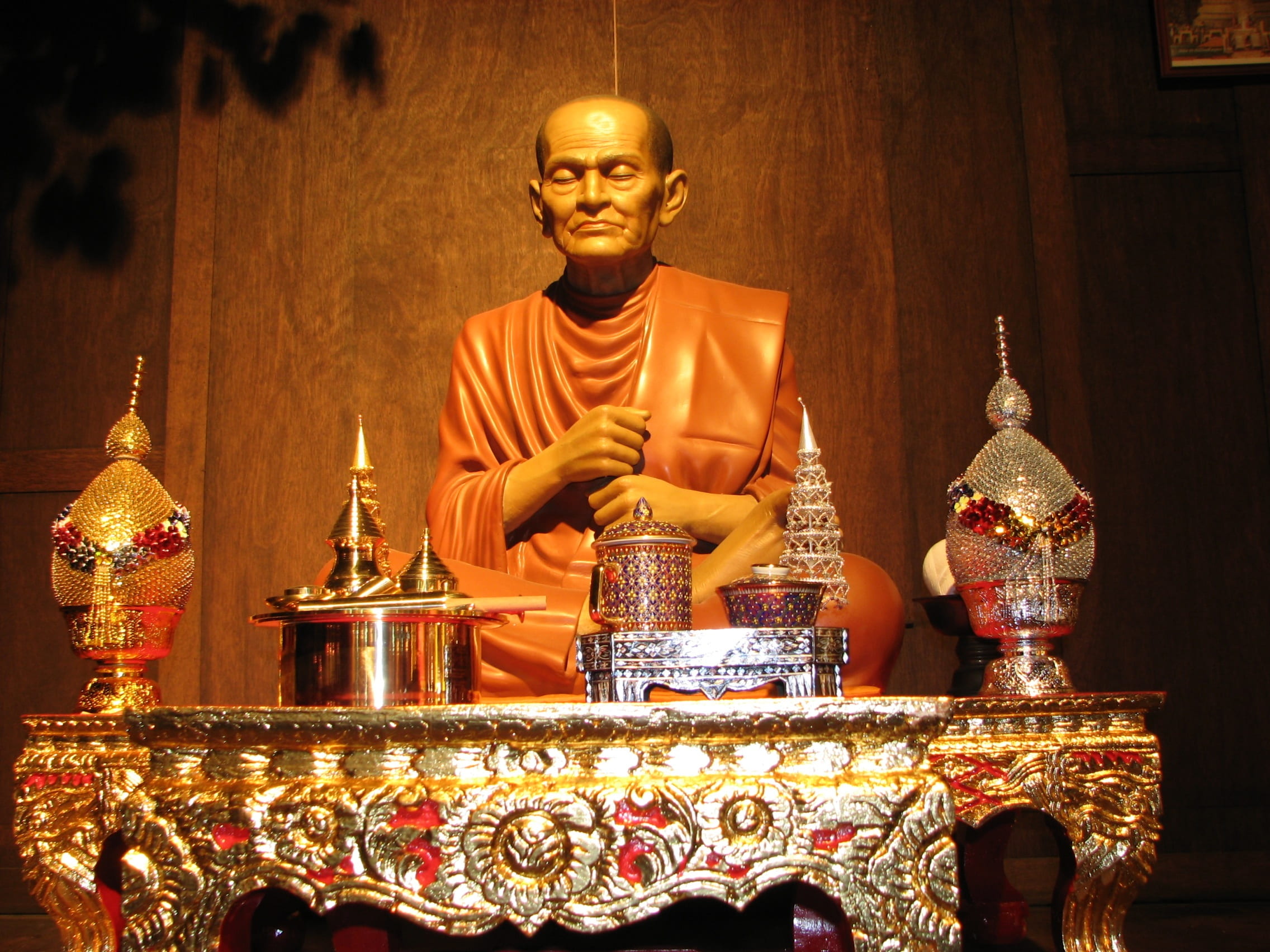 spirituality, indoors, buddhism, male likeness, wax, religion, thai monks, somdej toh prom radiation, sculpture, belief, 1080P, thailand, representation, HD Wallpaper