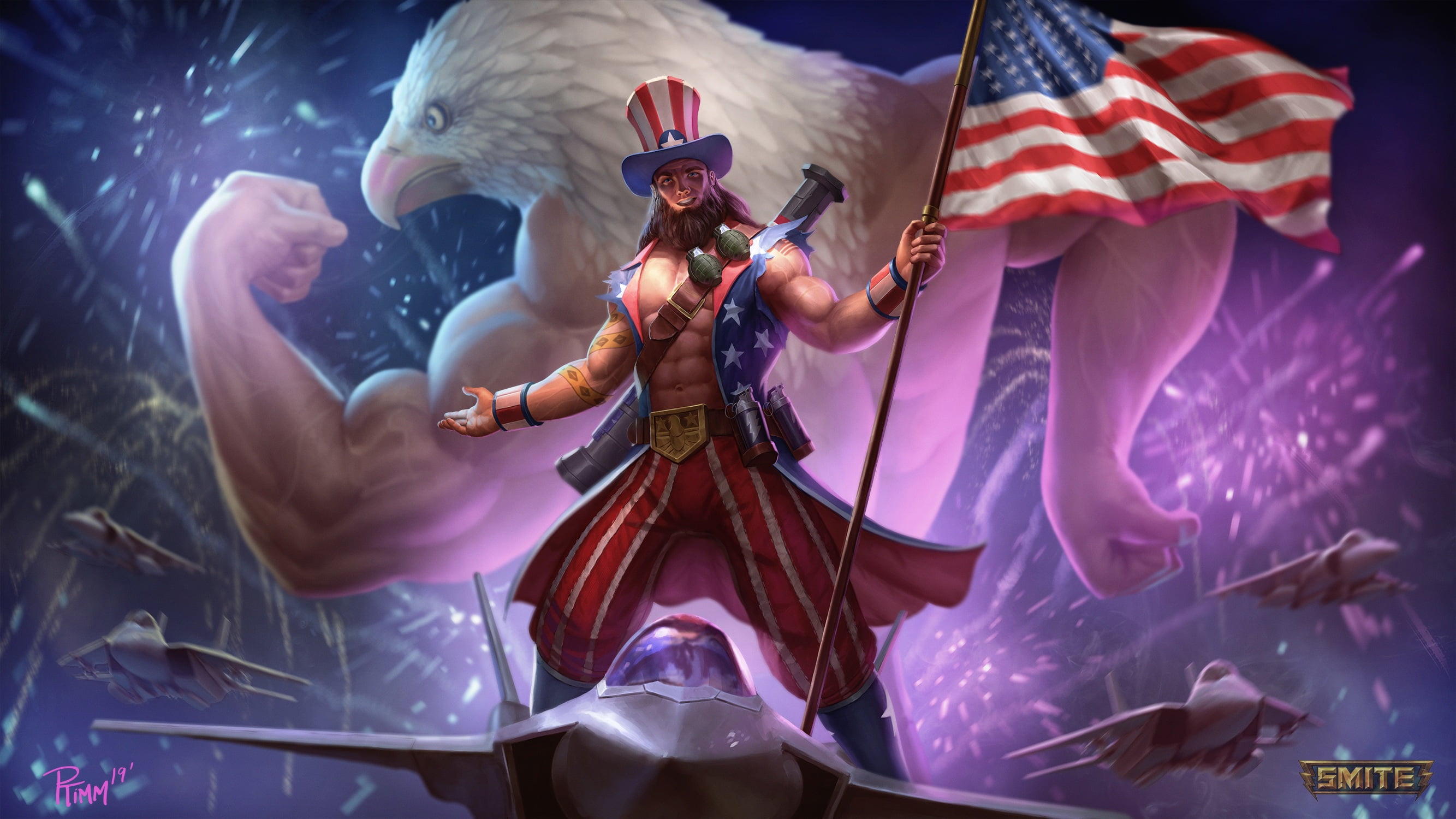 Poseidon (Smite), Smite, Video Game, 2K, HD Wallpaper