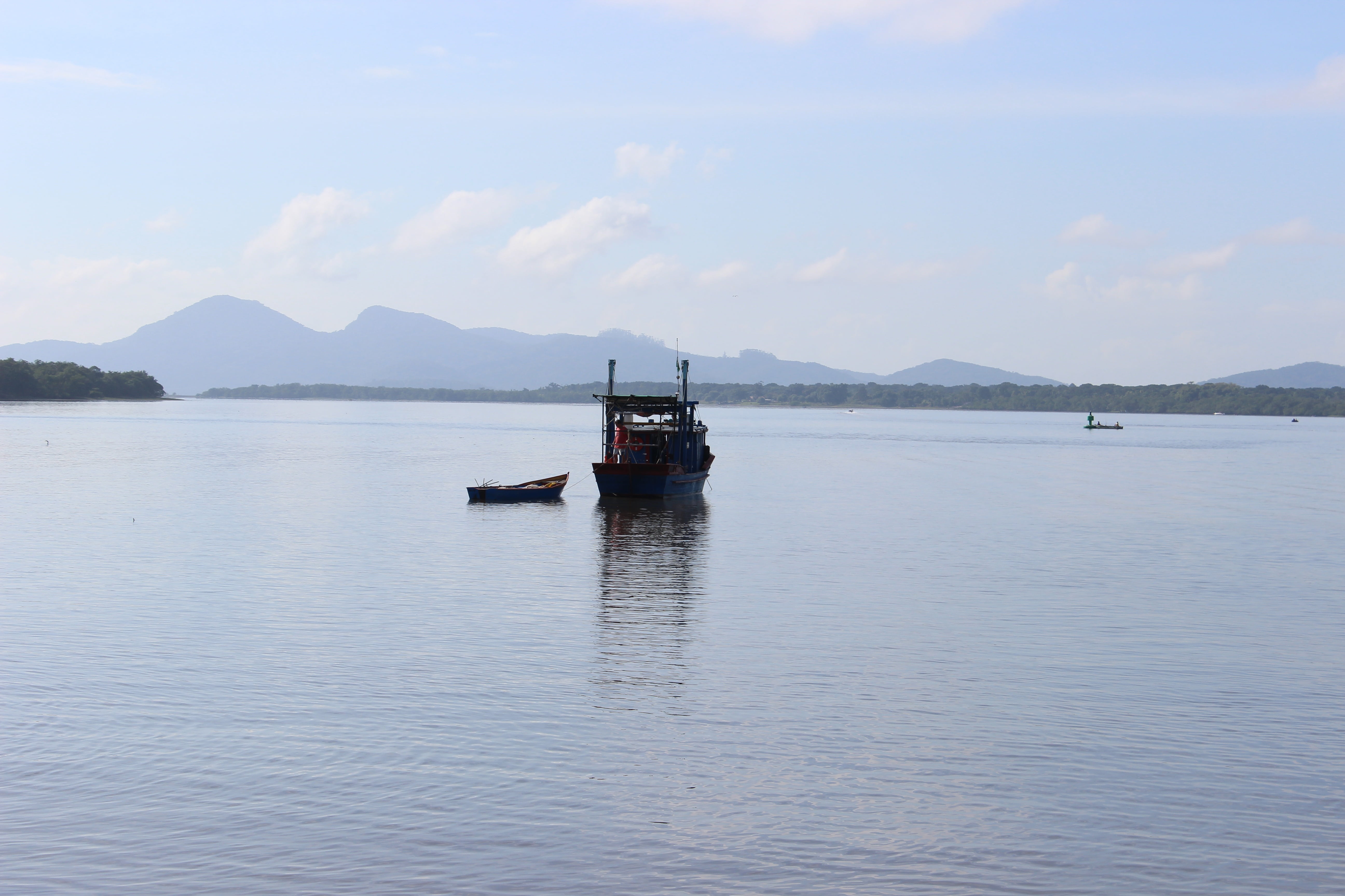 litoral, sky, fishing boat, rest, day, scenics - nature, non-urban scene, bay, nautical vessel, dream, landscape, blue, calm, mountain, 5K, ocean, travel, HD Wallpaper