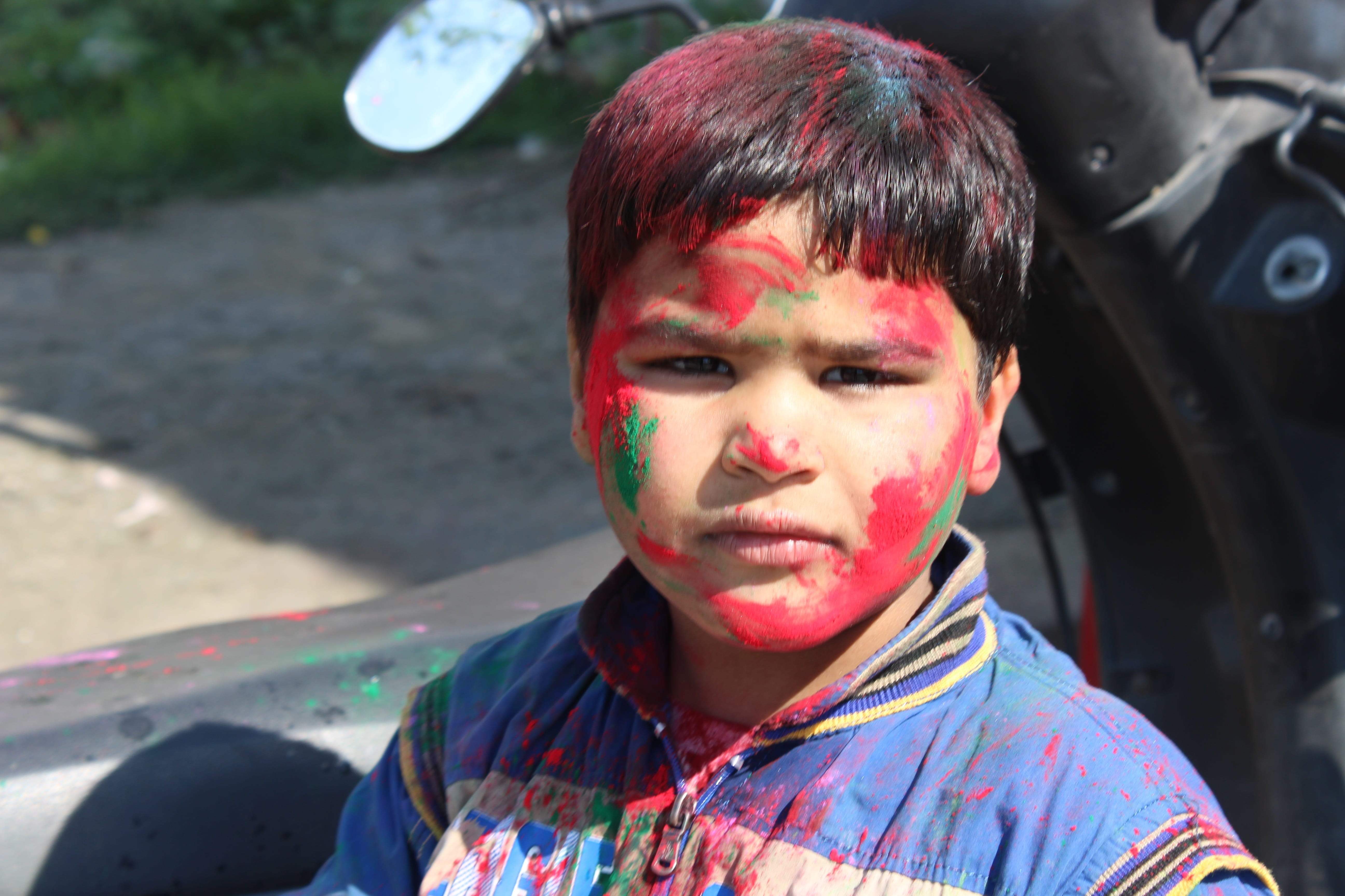 cheerful, lifestyles, looking at camera, happy, headshot, children, one person, celebration, paint, front view, real people, young adult, holi, casual clothing, HD Wallpaper