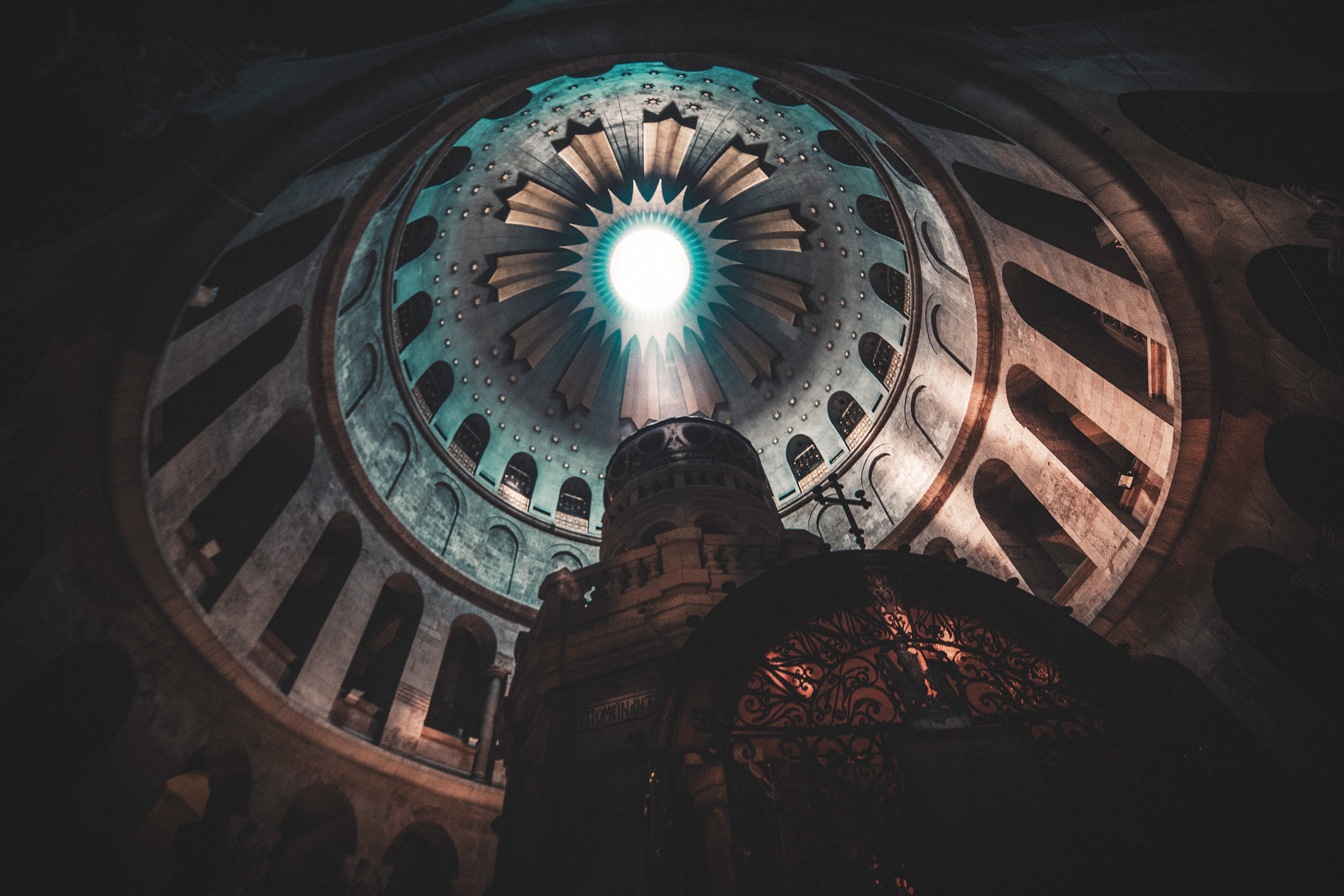 building, old, ceiling, concrete, clock, abstract, architecture And Buildings, ancient, dome, round, cultures, backgrounds, cupola, sunlight, no People, HD Wallpaper