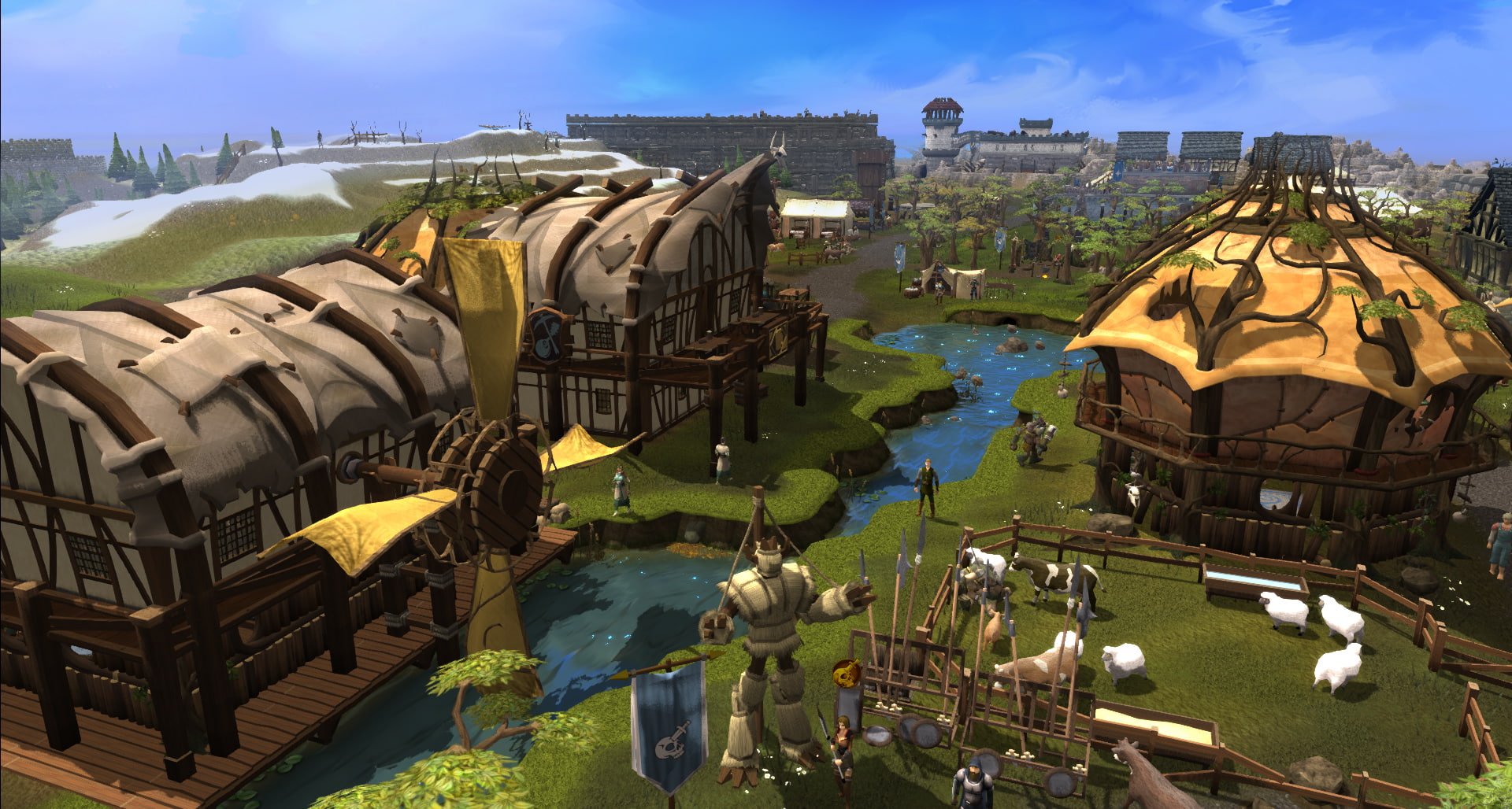 runescape, fantasy, village, 1080P, adventure, building, HD Wallpaper