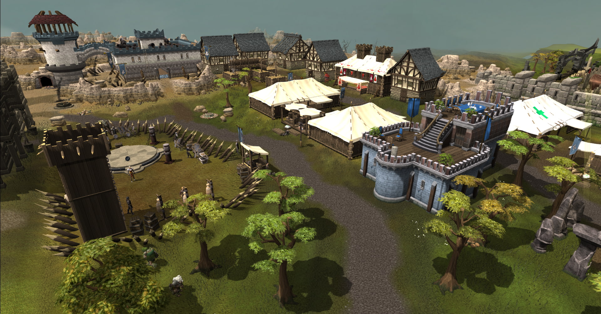 runescape, landscape, fantasy, city, adventure, 1080P, village, HD Wallpaper