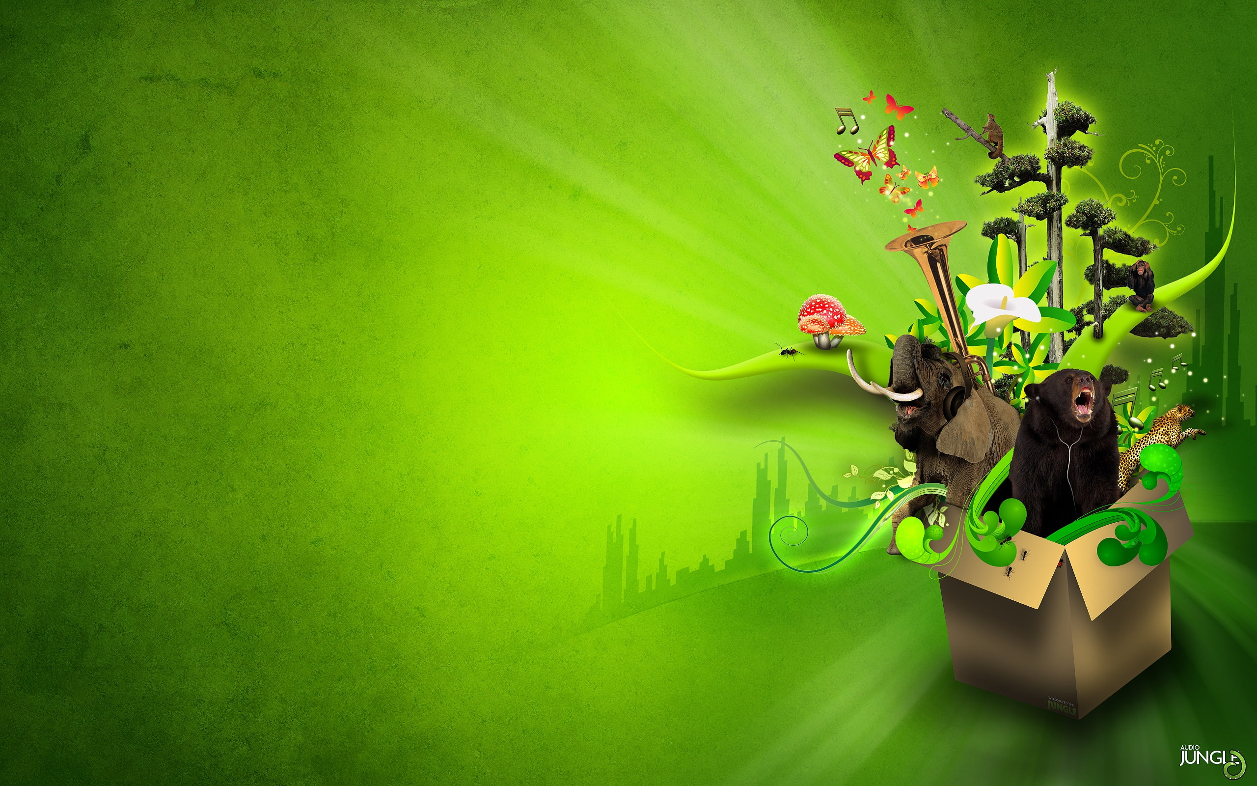art, 2K, hd, Audio, Jungle, technology, HD Wallpaper