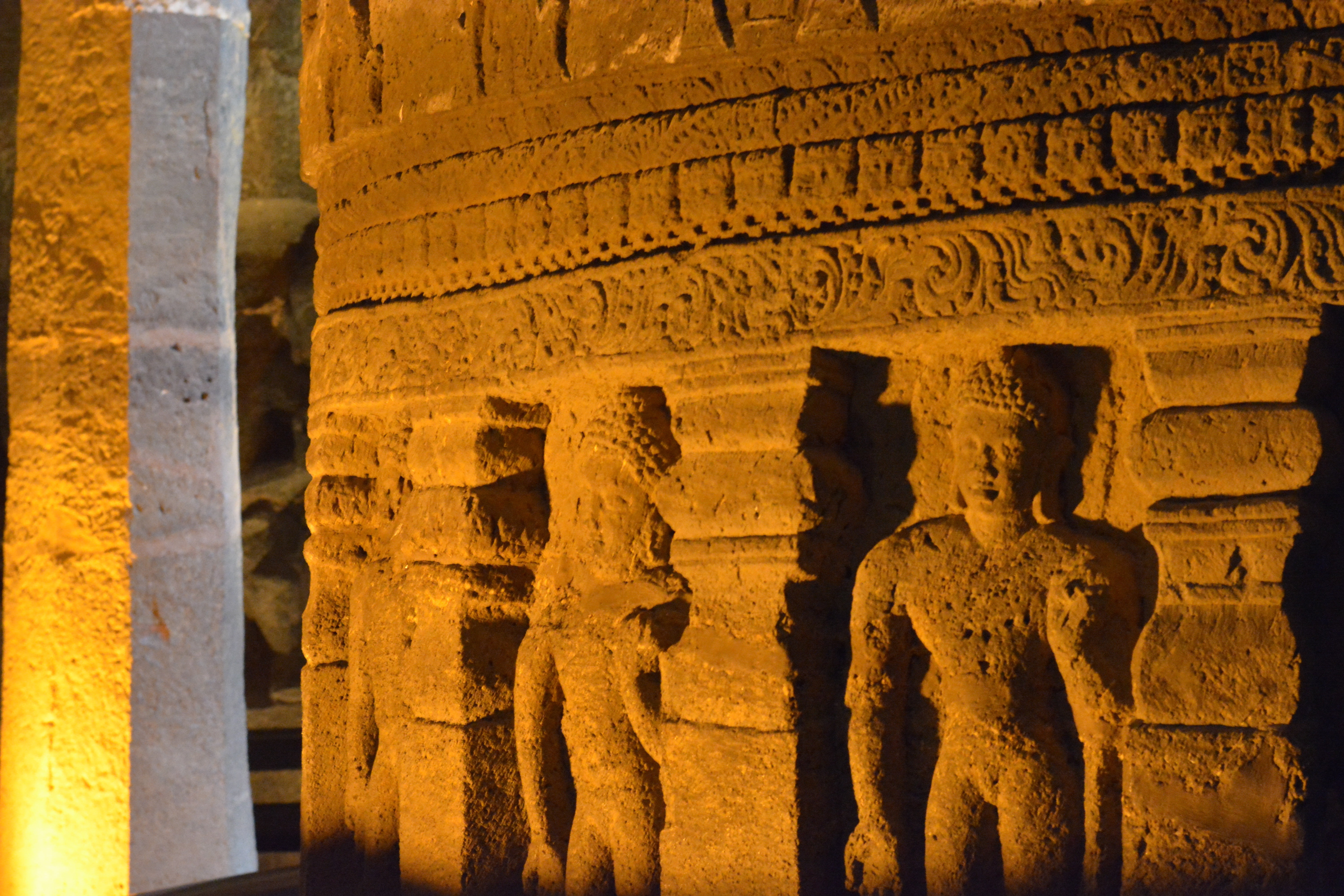 5K, tourism, belief, place of worship, ajanta, religion, art and craft, no people, carving - craft product, the past, craft, history, architectural column, HD Wallpaper