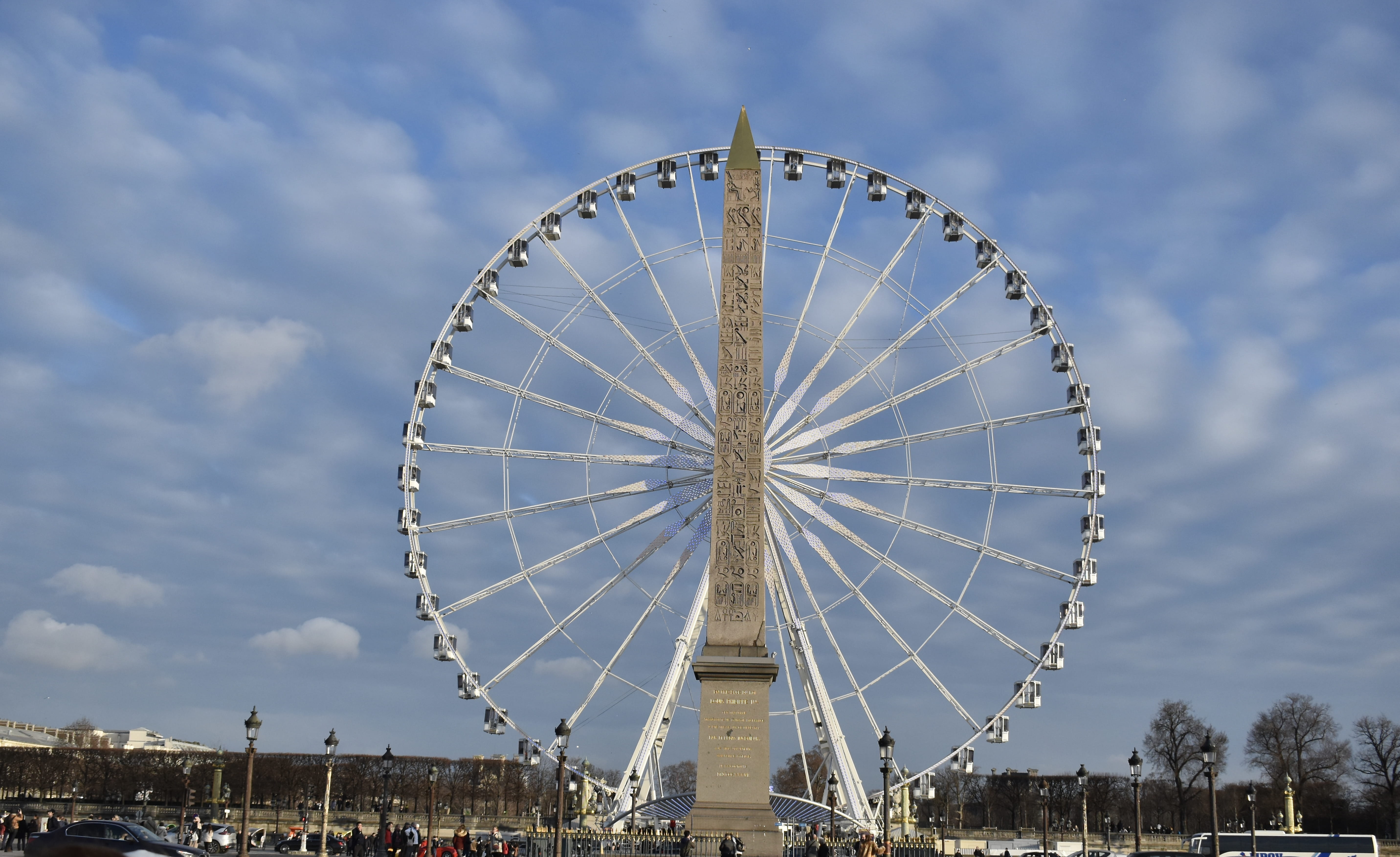 building exterior, cloud - sky, paris, nature, no people, travel destinations, sky, amusement park, obelisk, circle, amusement park ride, architecture, HD Wallpaper