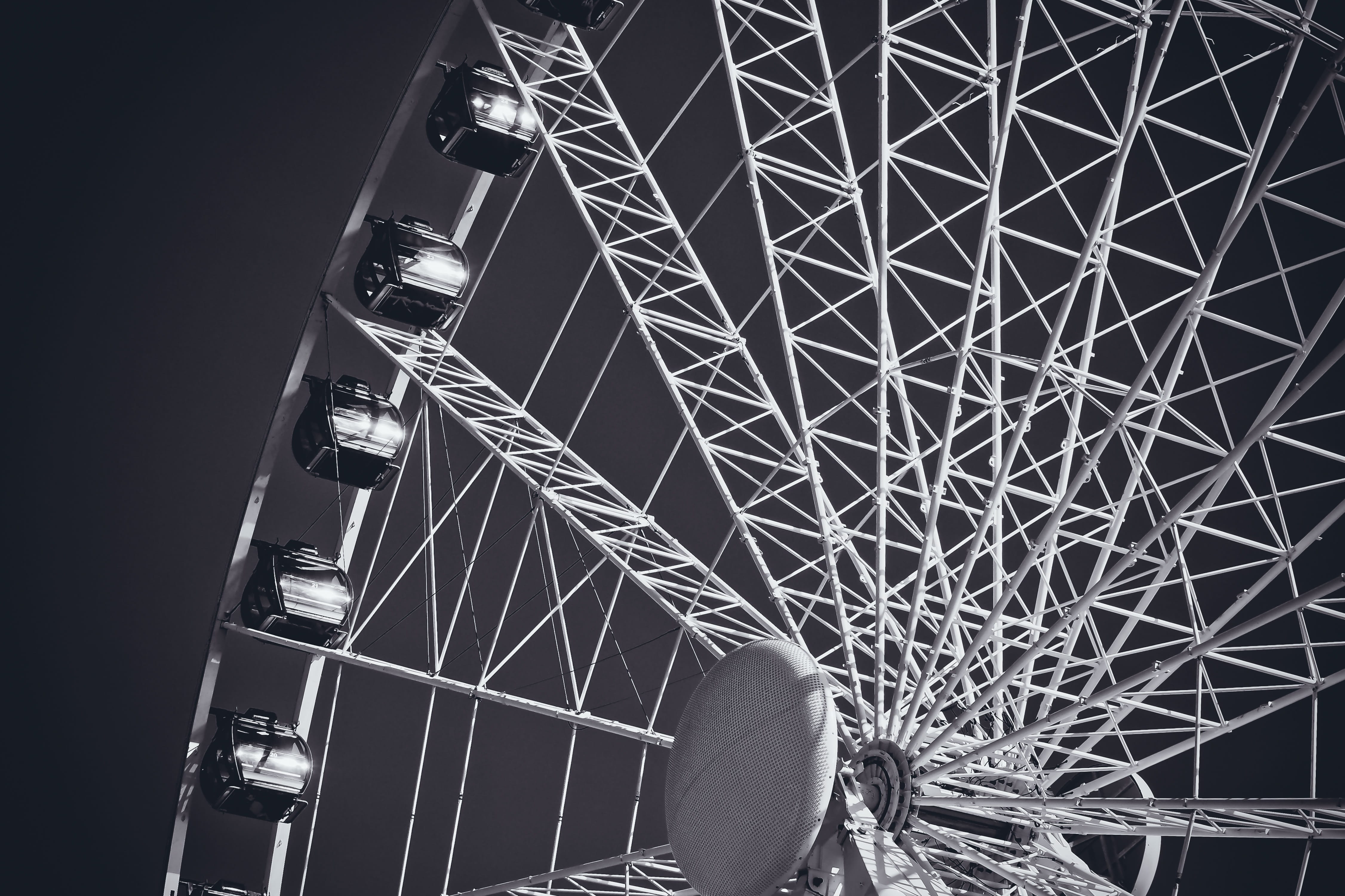 leisure activity, metal, event, fairground, hustle and bustle, 4K, enjoyment, circle, arts culture and entertainment, amusement park, built structure, HD Wallpaper