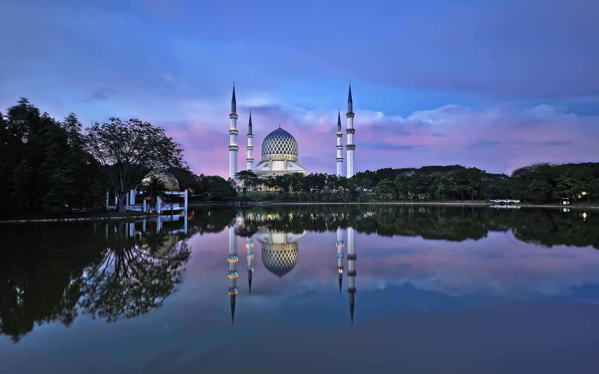 Mosques, 1080P, Sultan Salahuddin Abdul Aziz Mosque, HD Wallpaper