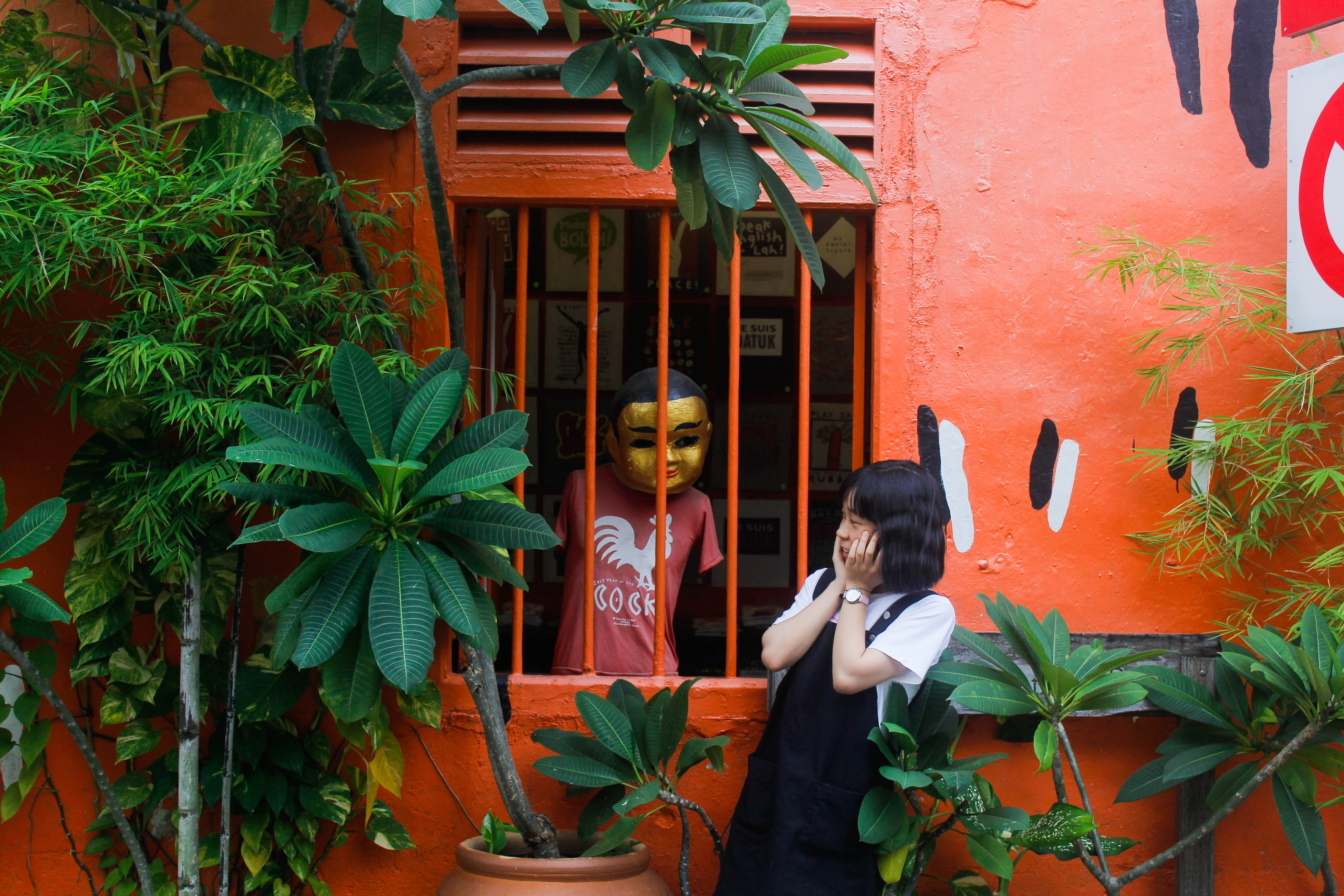 leisure activity, growth, surprise, boys, malacca, females, old town, day, innocence, child, casual clothing, lifestyles, outdoors, standing, architecture, HD Wallpaper