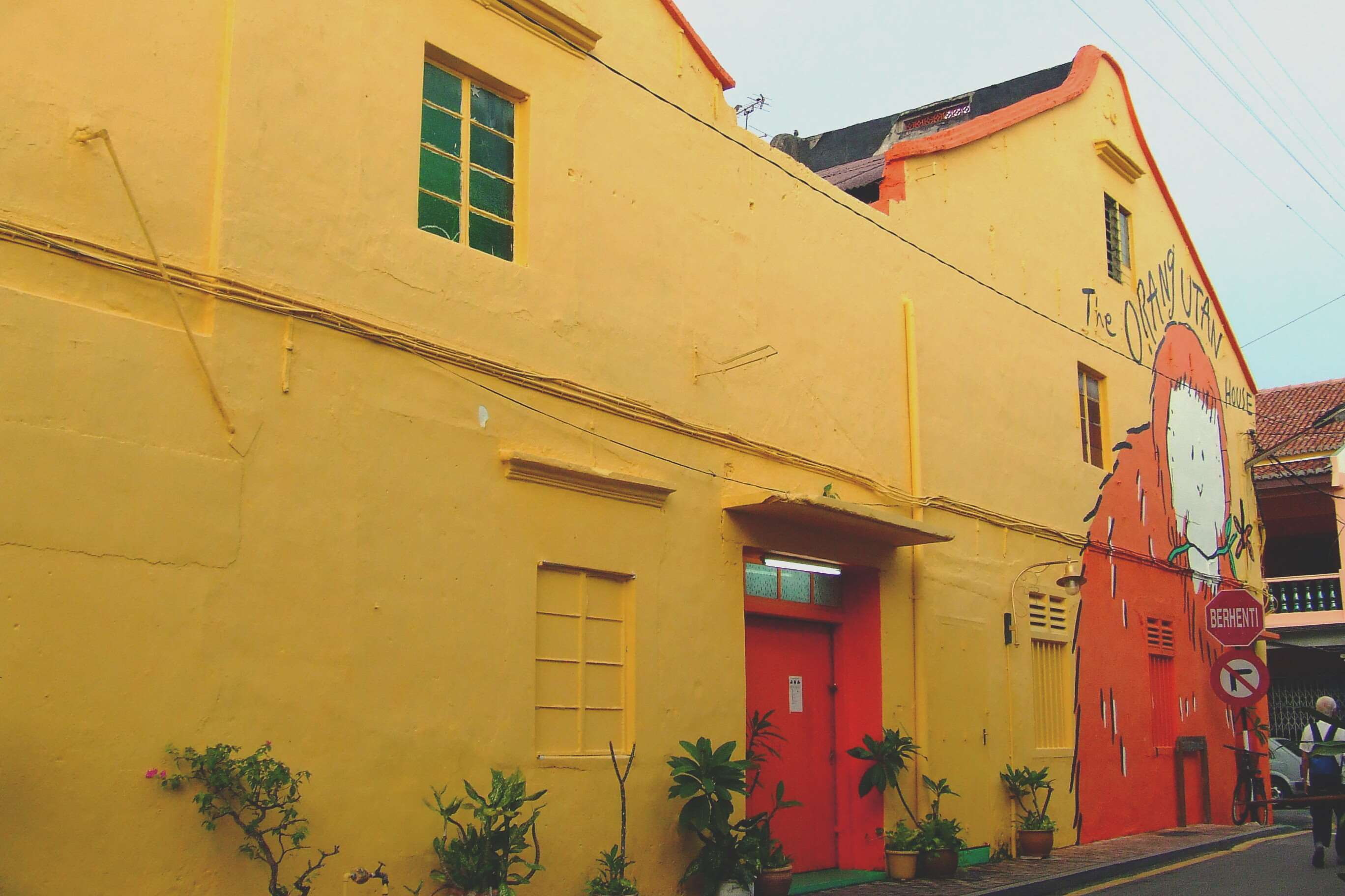 town, yellow, house, low angle view, local, day, window, life, orange, building, red, malaysia, nature, city, wall - building feature, 2K, no people, melaka, HD Wallpaper