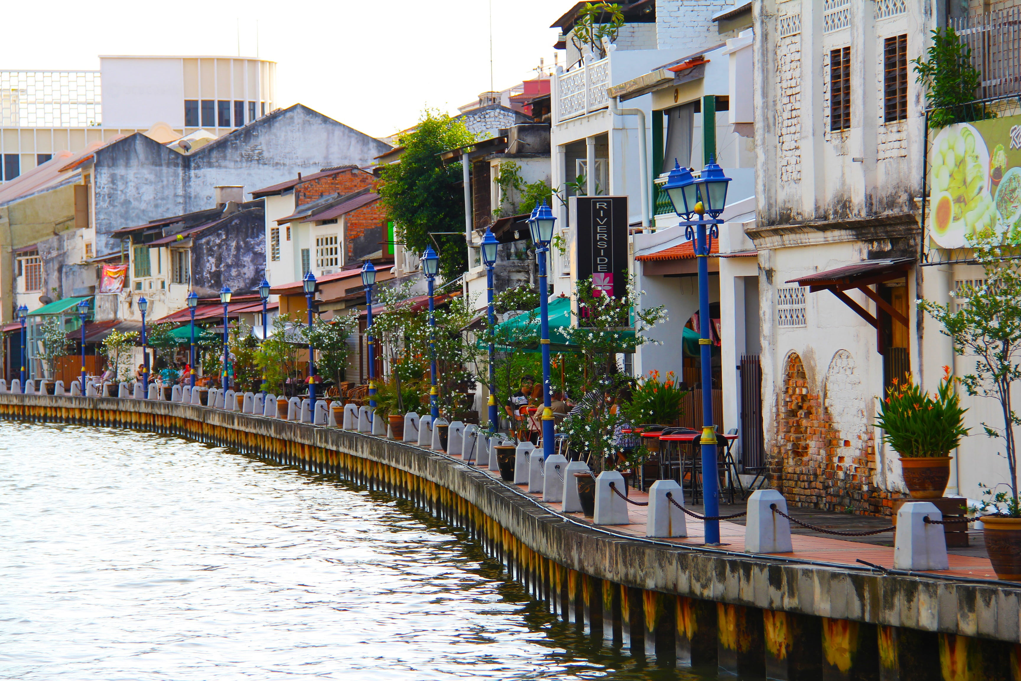 scenery, body, cityscape, rest, post, water, urban Scene, street, malacca, tourism, house, no people, canal, famous Place, travel Destinations, row house, HD Wallpaper