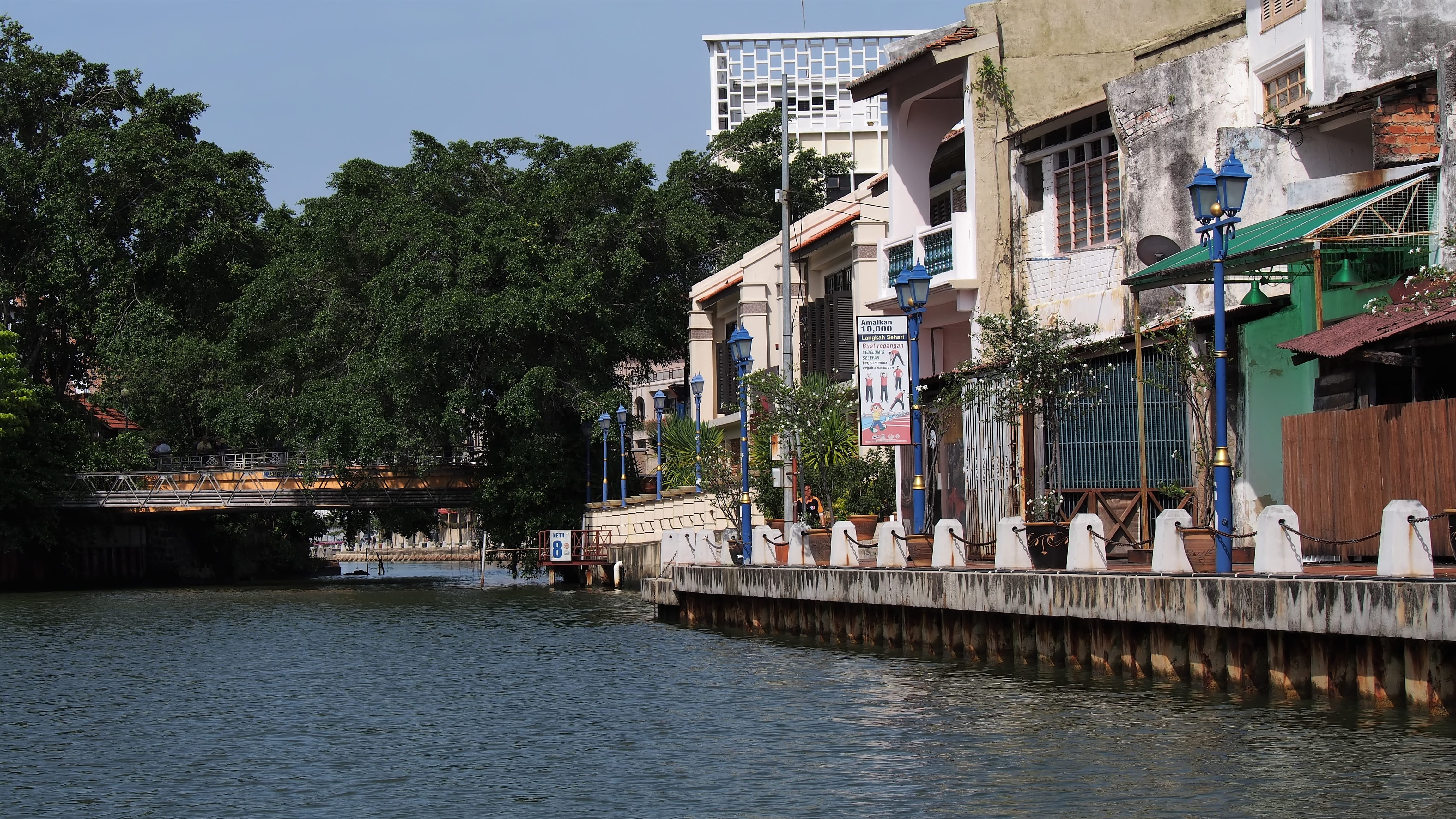waterfront, plant, city, architecture, old, malaysia, group of people, mode of transportation, residential district, tourism, river, transportation, outdoors, HD Wallpaper