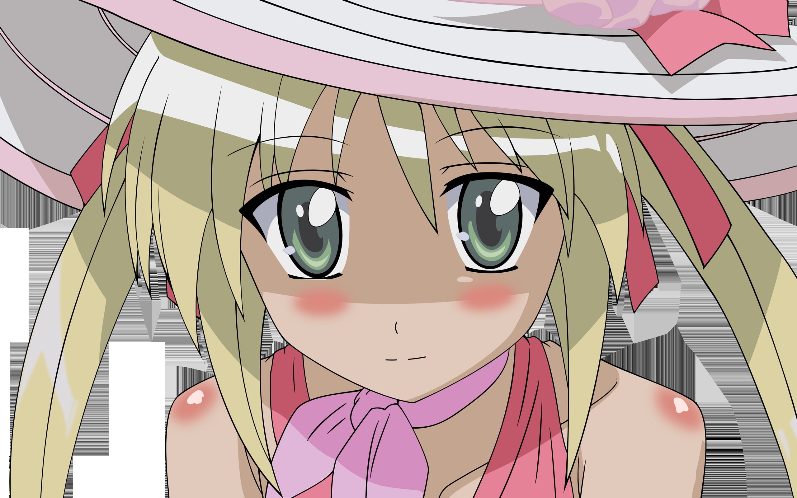 pink color, hayate no gotoku, built structure, character, low angle view, representation, hat, pattern, creativity, anime, lighting equipment, indoors, HD Wallpaper