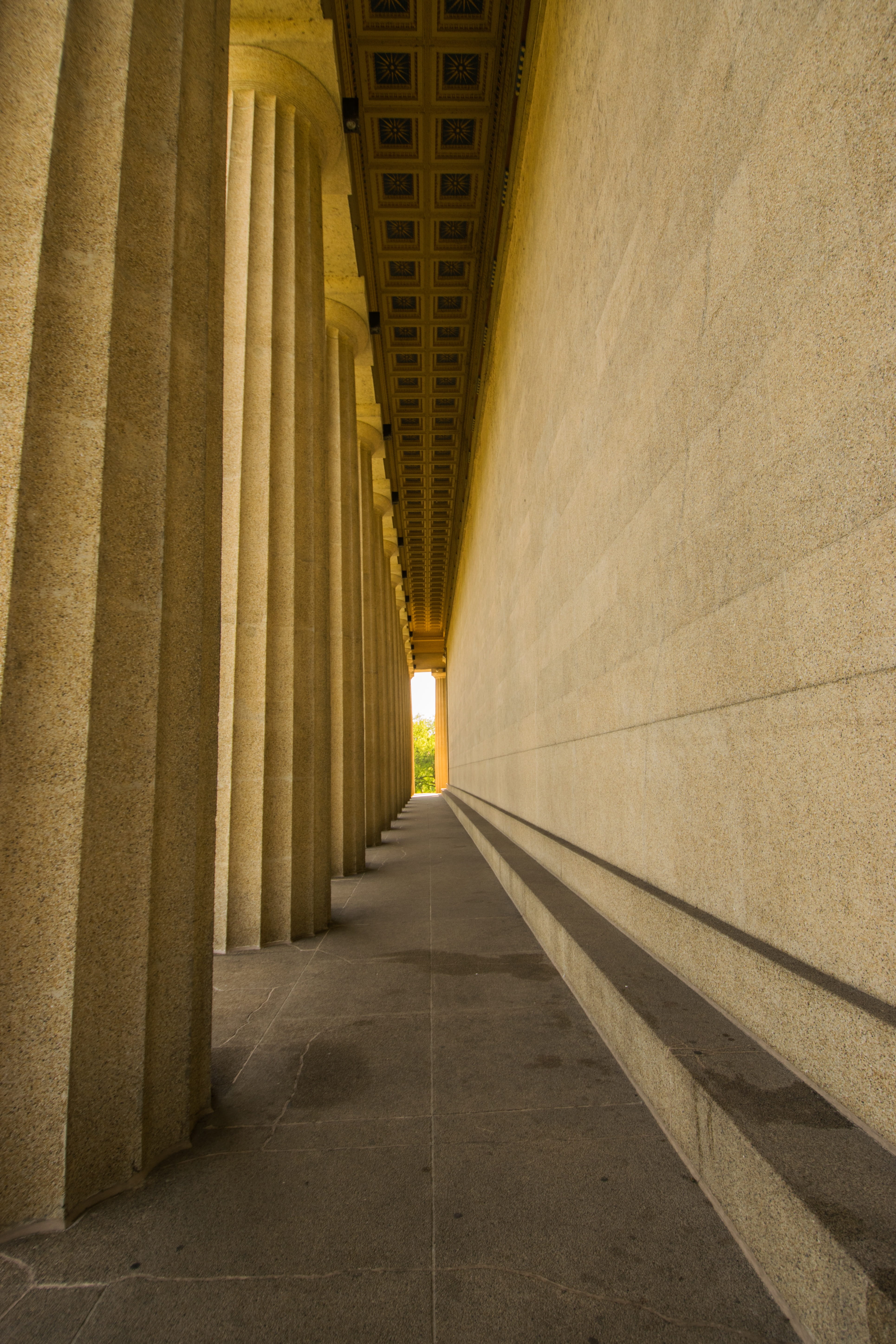 outdoors, 5K, columnar, parthenon, arcade, transportation, architecture, city, diminishing perspective, building exterior, empty, no people, travel destinations, Phone HD Wallpaper
