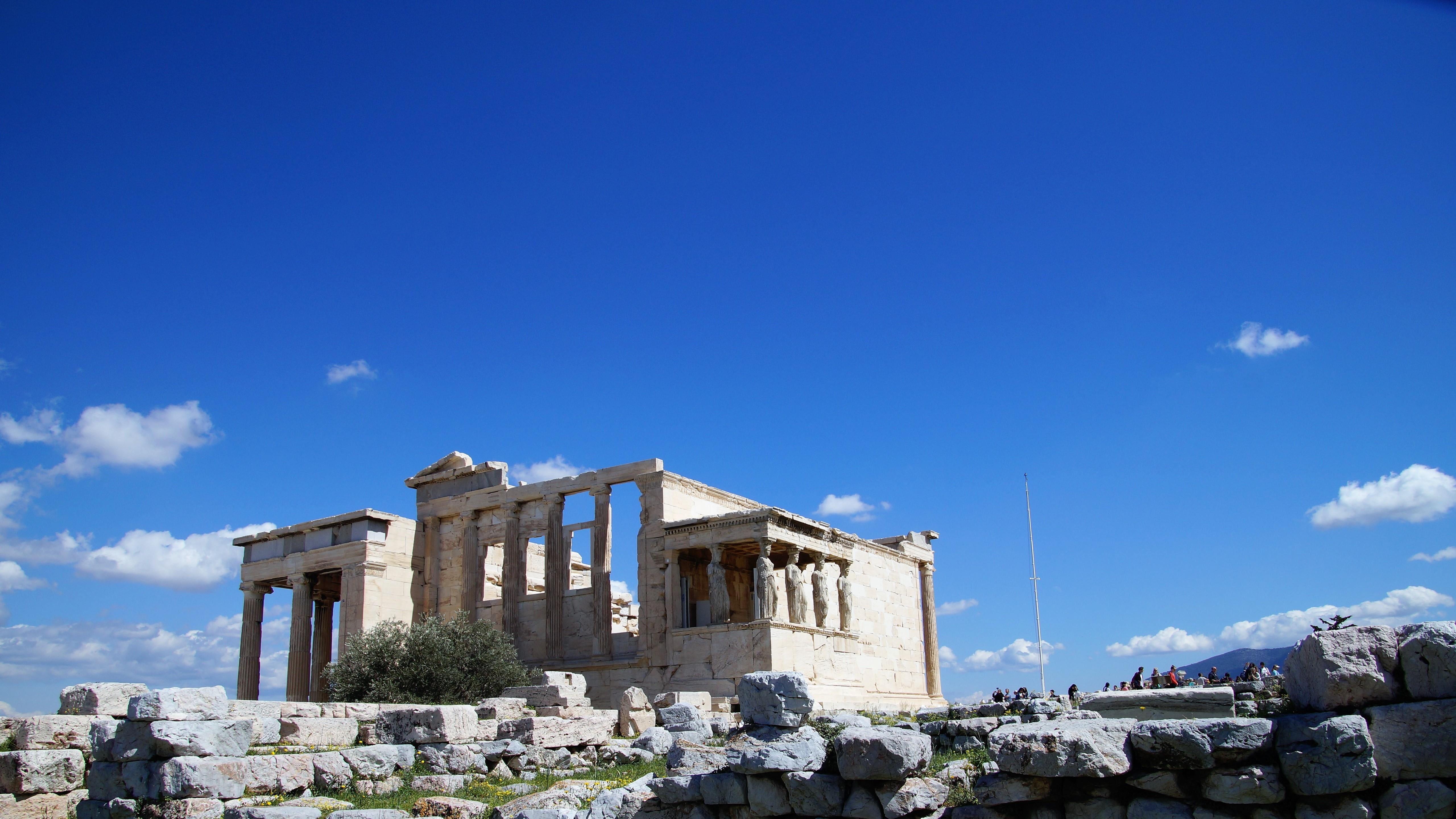 ancient, 5K, architecture, day, travel, facade, architectural column, ancient history, no people, tourism, nature, sky, copy space, travel destinations, HD Wallpaper
