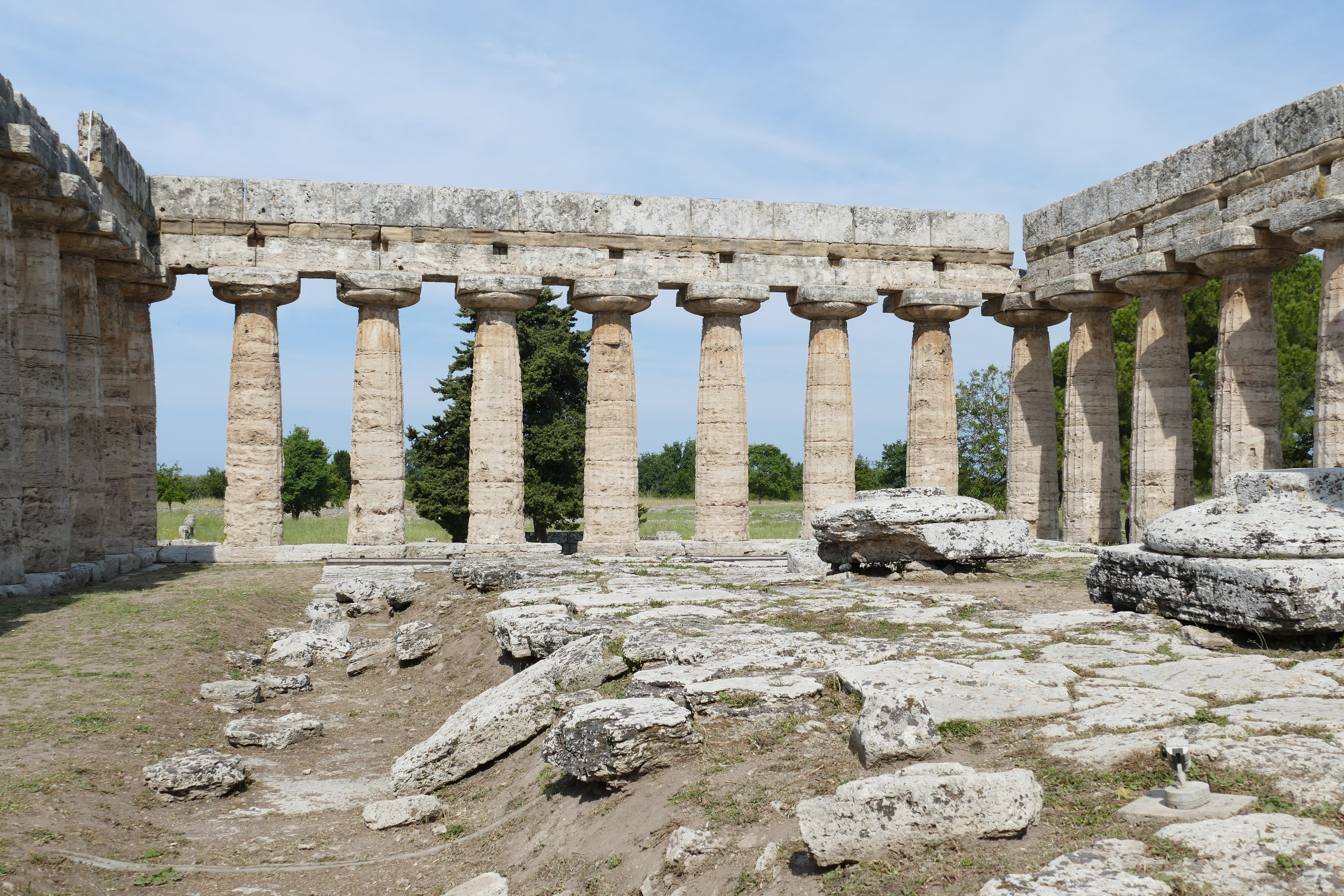 day, antiquity, nature, salerno, unesco world heritage site, italy, pillar, no people, temple, ancient, travel, built structure, colonnade, greek, tourism, HD Wallpaper
