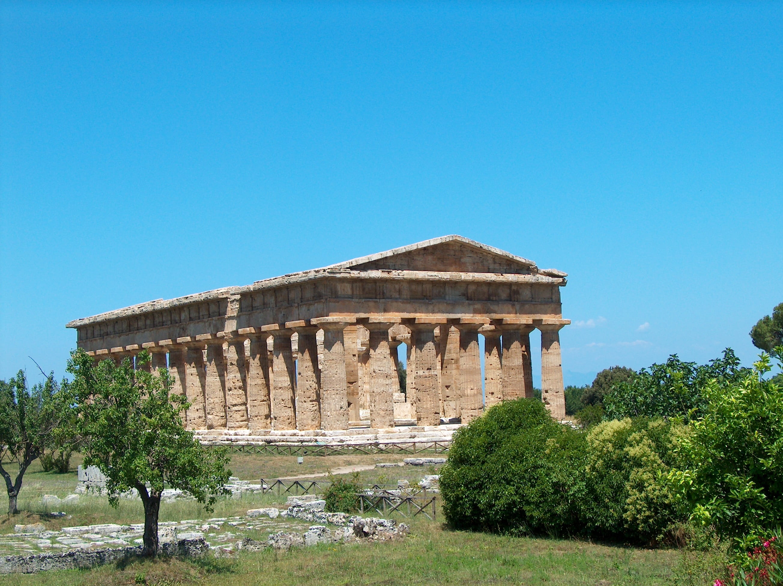 plant, Italy, clear sky, Ruin, nature, places of interest, antique, archaeology, building exterior, copy space, no people, history, architectural column, HD Wallpaper