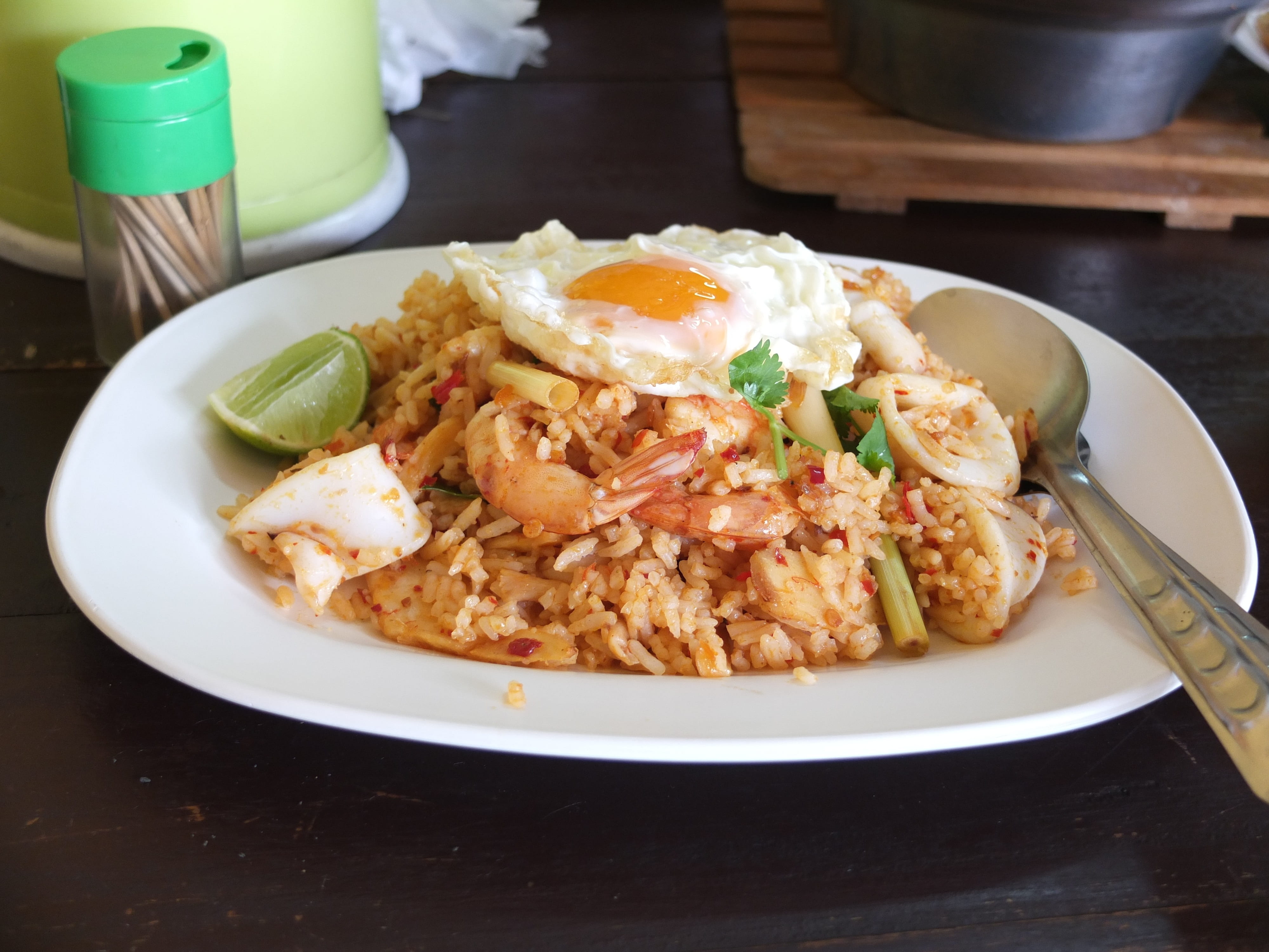 rice, countryside, nature, a fried egg, fried rice with tom yum, still life, food, farm, high angle view, plate, serving size, in the country, wellbeing, HD Wallpaper