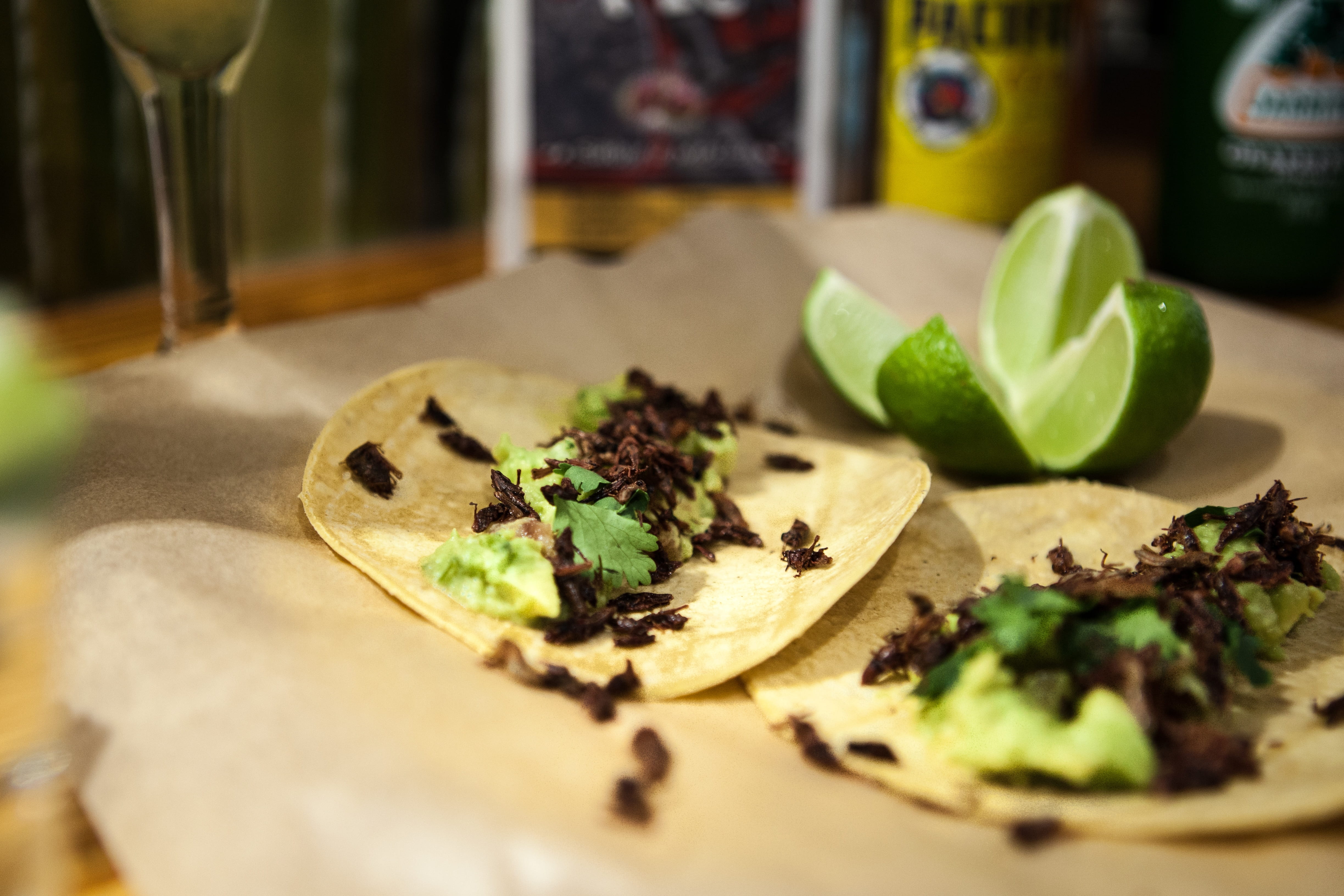 freshness, spice, indoors, plate, no people, drink, mexican, glass, 4K, food and drink, vegetable, healthy eating, selective focus, tortilla, indian food, HD Wallpaper