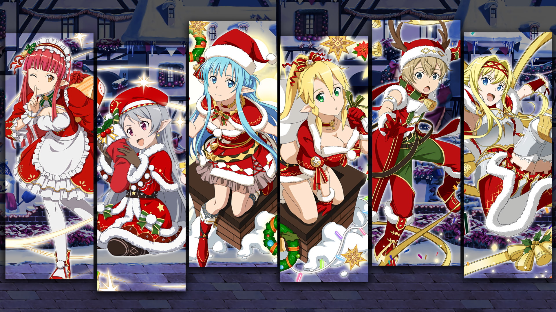 Christmas, Sword Art Online, 1080P, Sword Art Online: Memory Defrag, HD Wallpaper