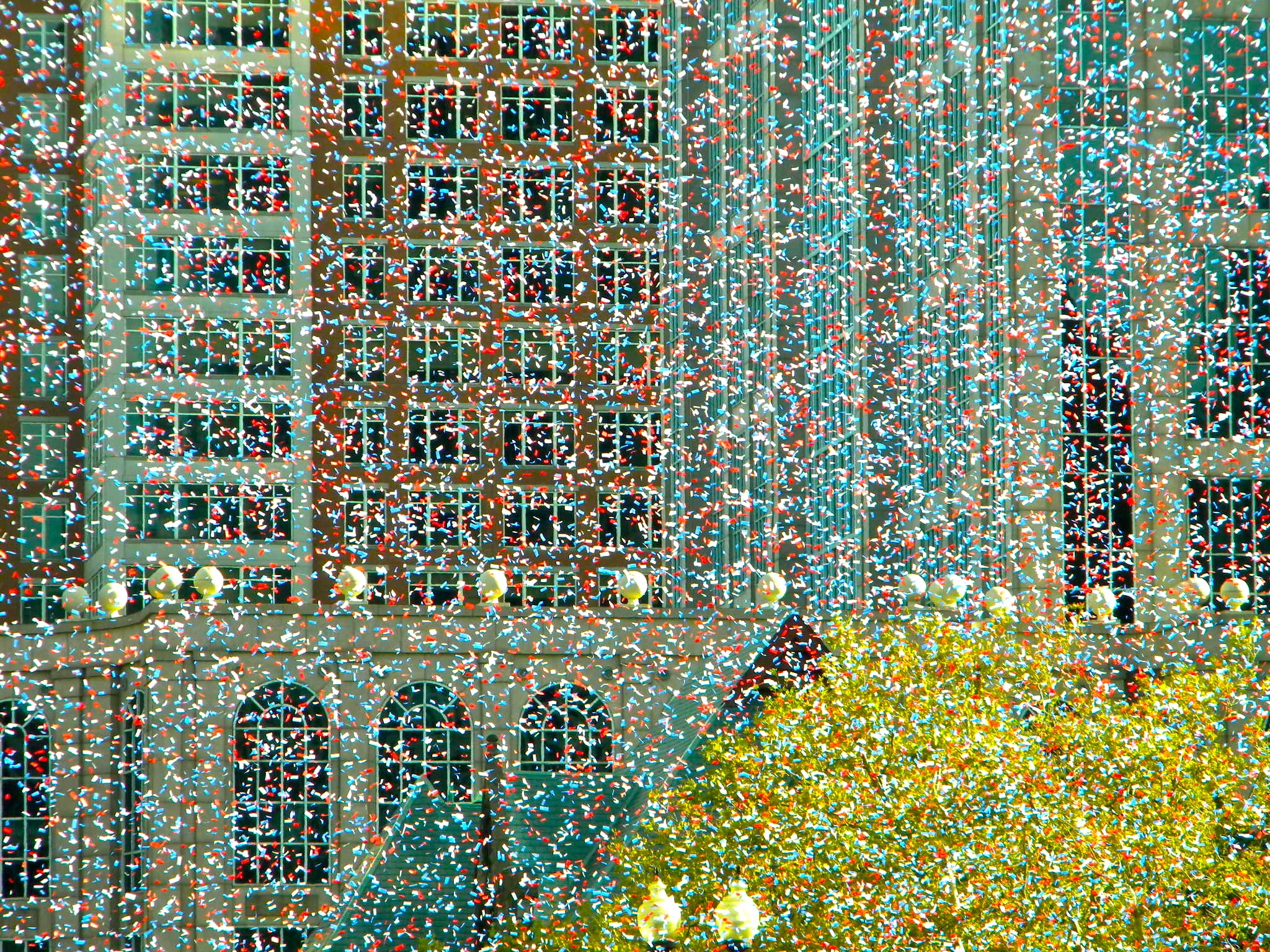 abstract, 1080P, textured, festivity, craft, copley square, pattern, wall - building feature, white, buildings, building exterior, abundance, red sox parade, HD Wallpaper