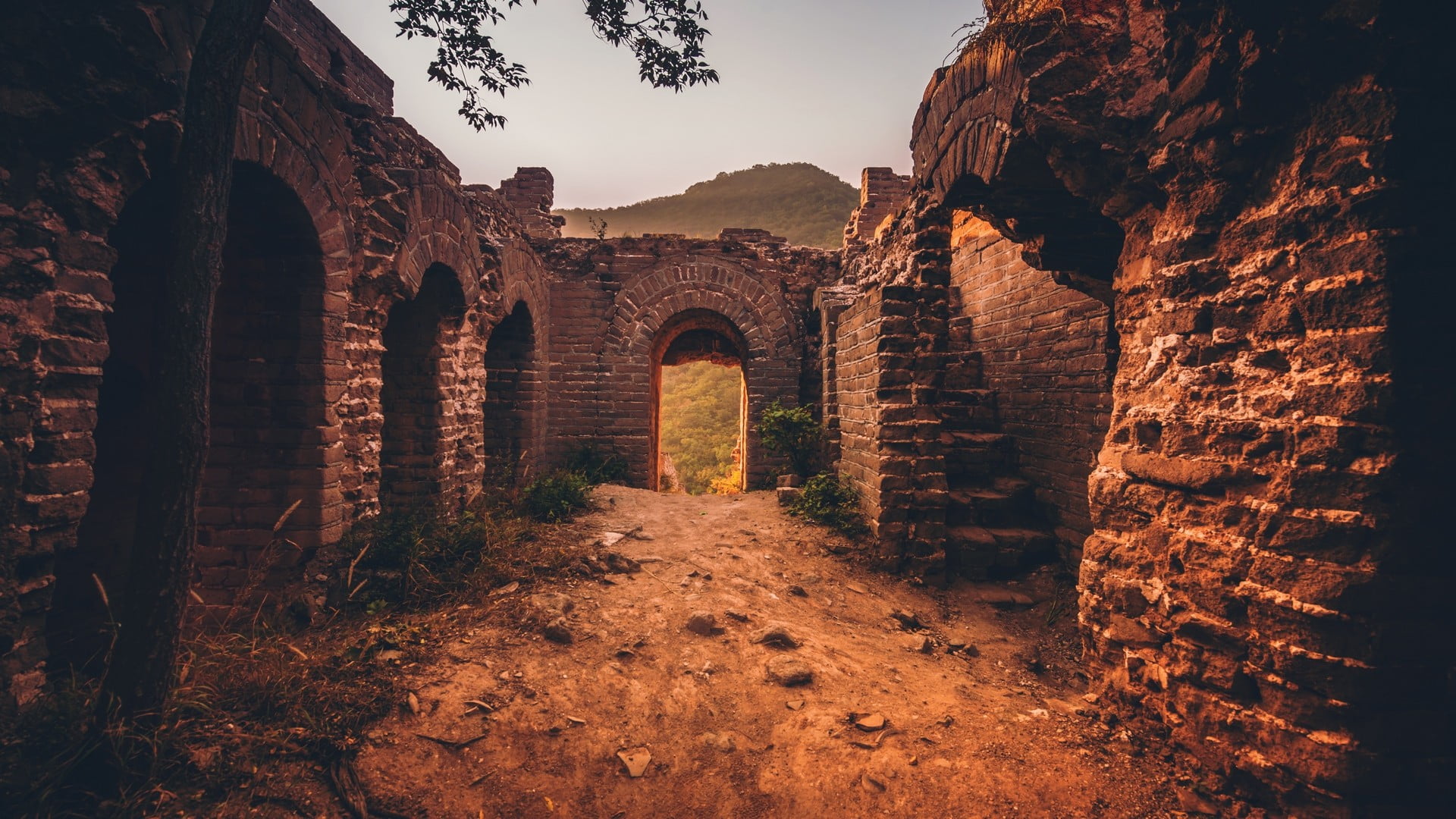 ancient, stone wall, outdoors, old, ruined, building exterior, brick, structure, 1080P, history, ruin, archaeology, arch, building, day, damaged, deterioration, HD Wallpaper