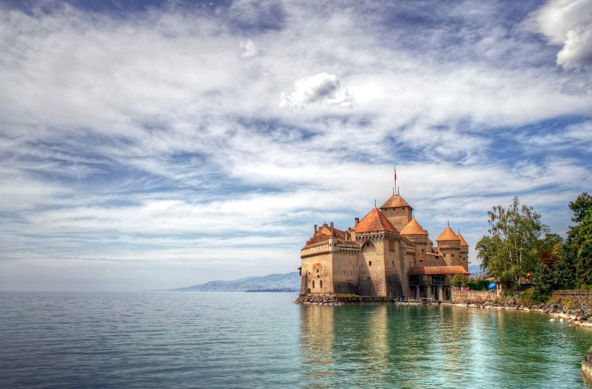 1080P, Castles, Château De Chillon, HD Wallpaper